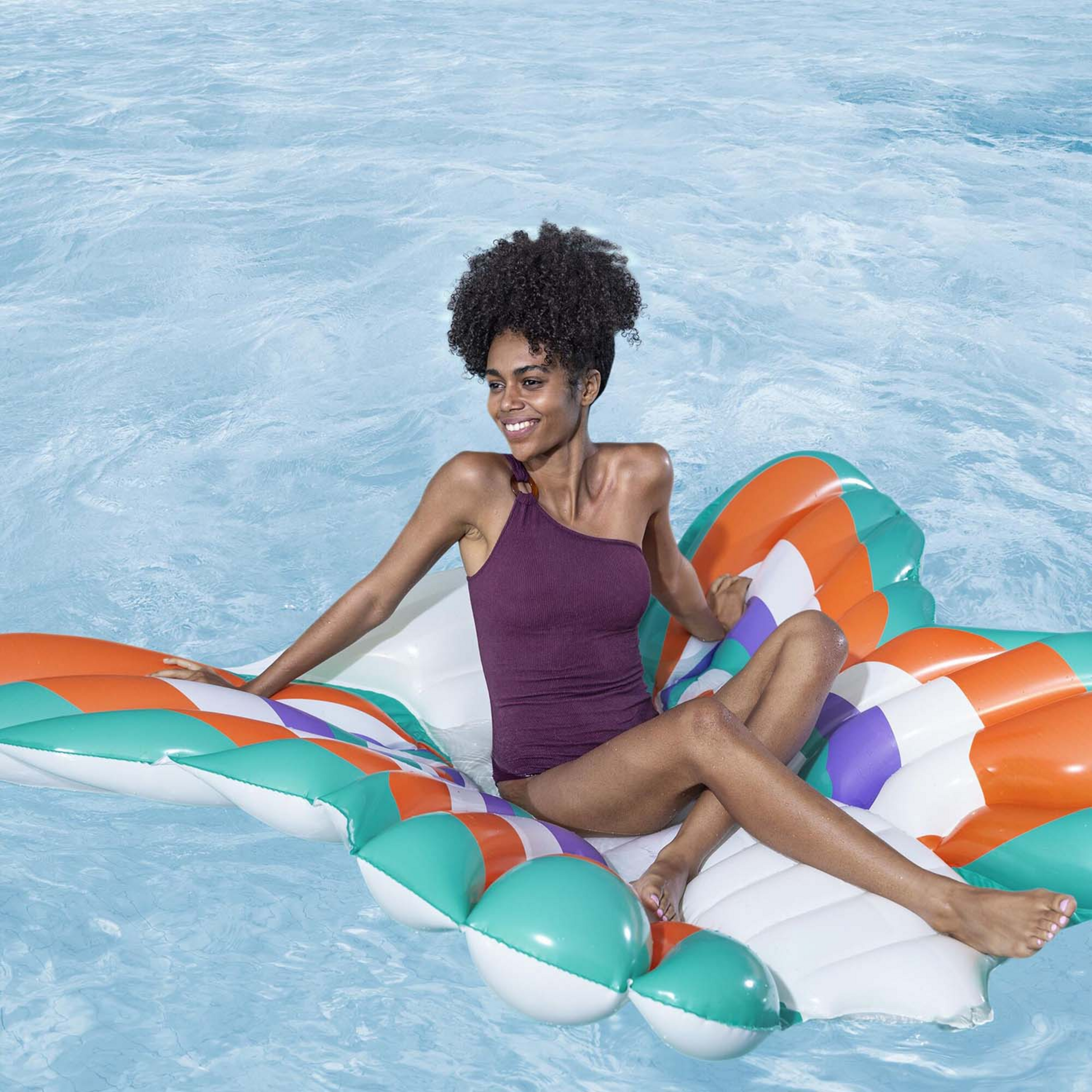 BESTWAY, Poolmadrass Boho Butterfly 1,93 X 1,76 M