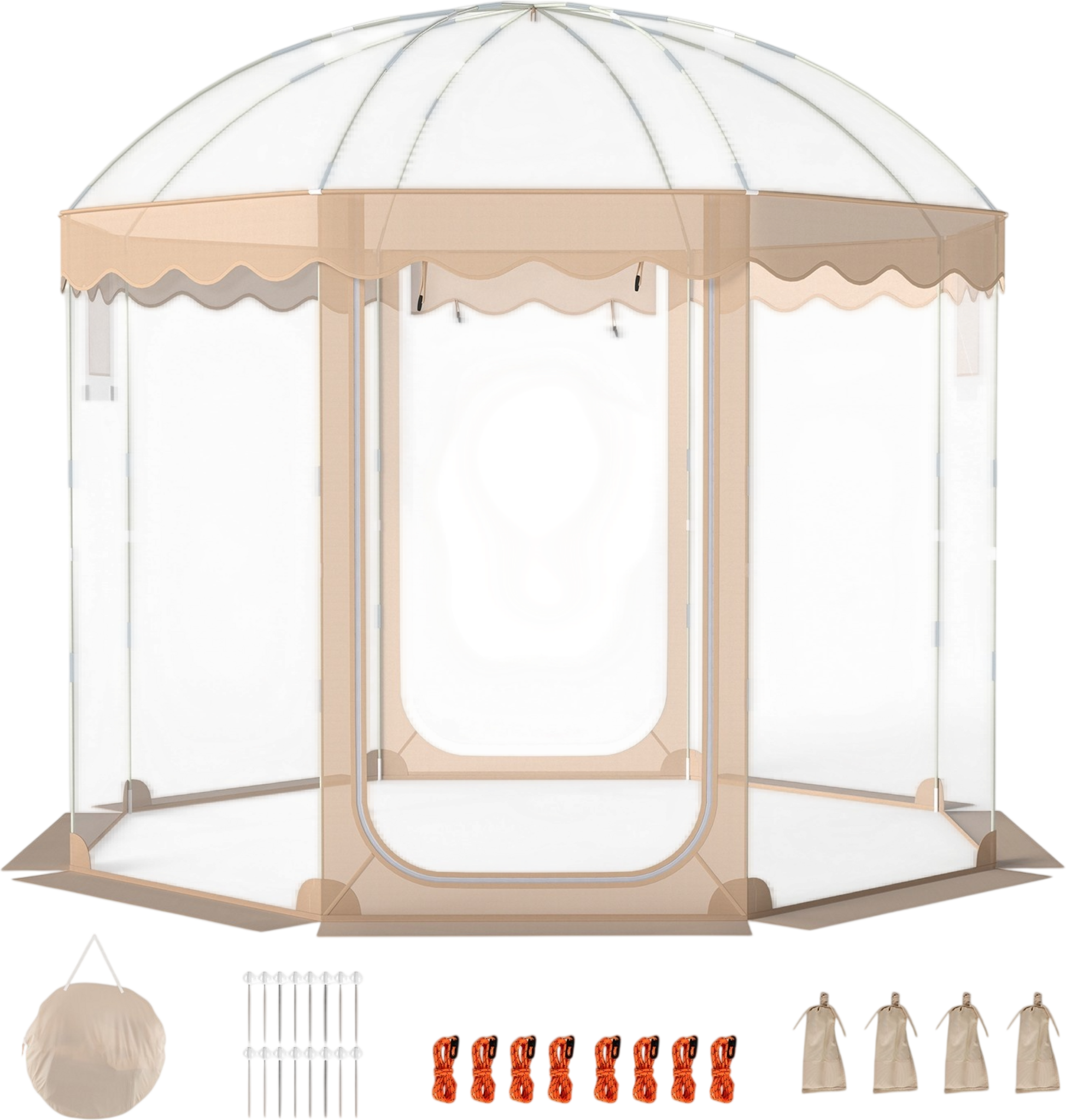 NORTHIX, Pop-up Bubble Tent 10x10 Ft, 8-10 Person, Clear Pvc