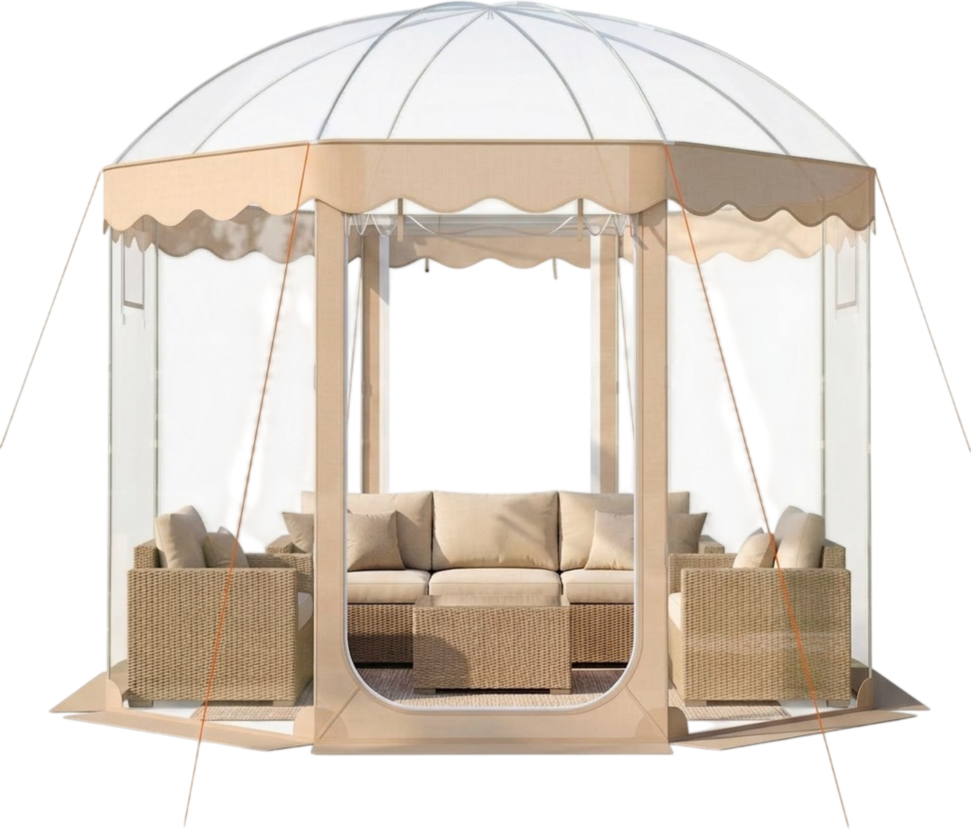 NORTHIX, Pop-up Bubble Tent 10x10 Ft, 8-10 Person, Clear Pvc