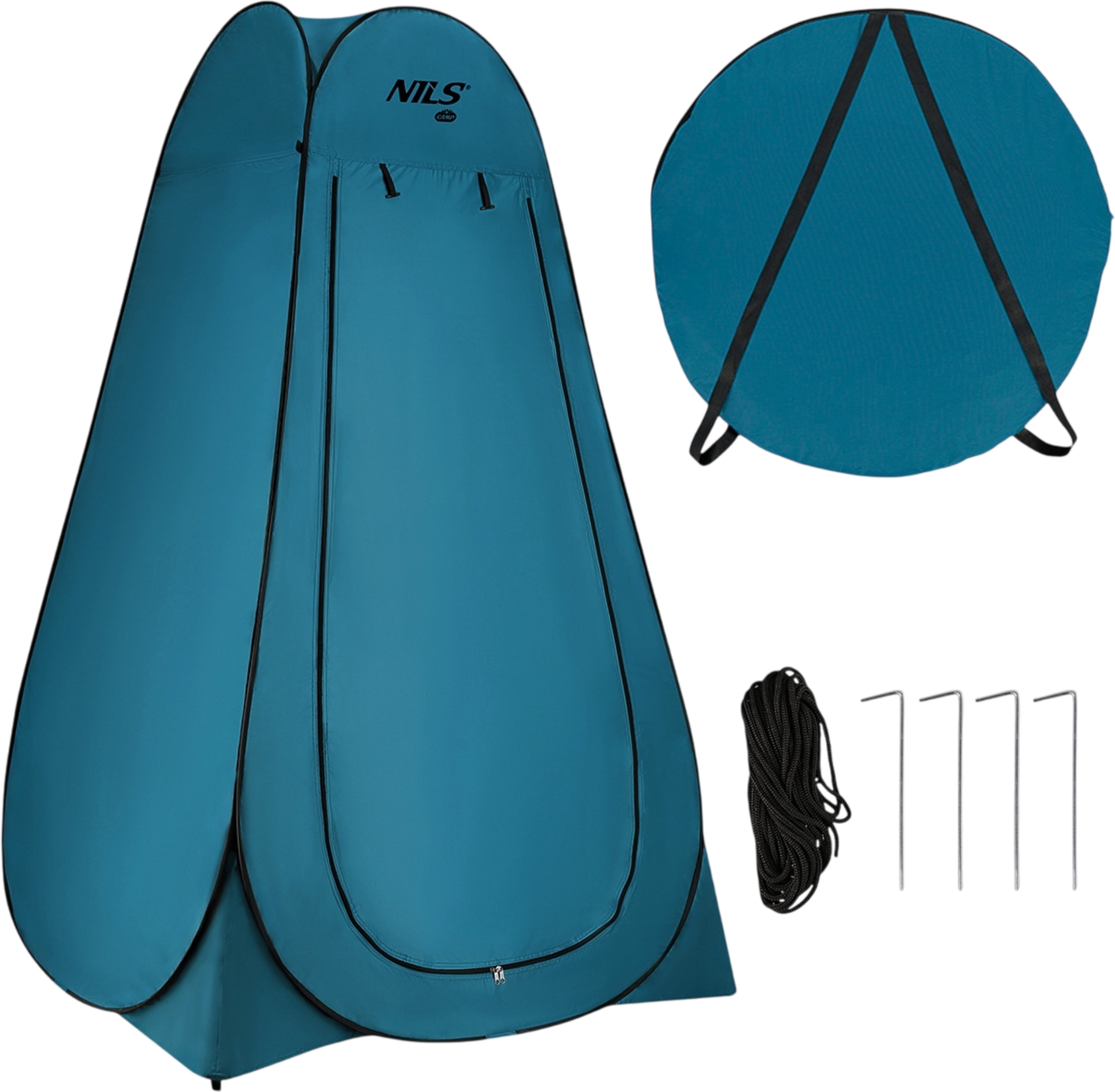 NORTHIX, Pop-up Changing Room, Black/blue, Portable Privacy Tent
