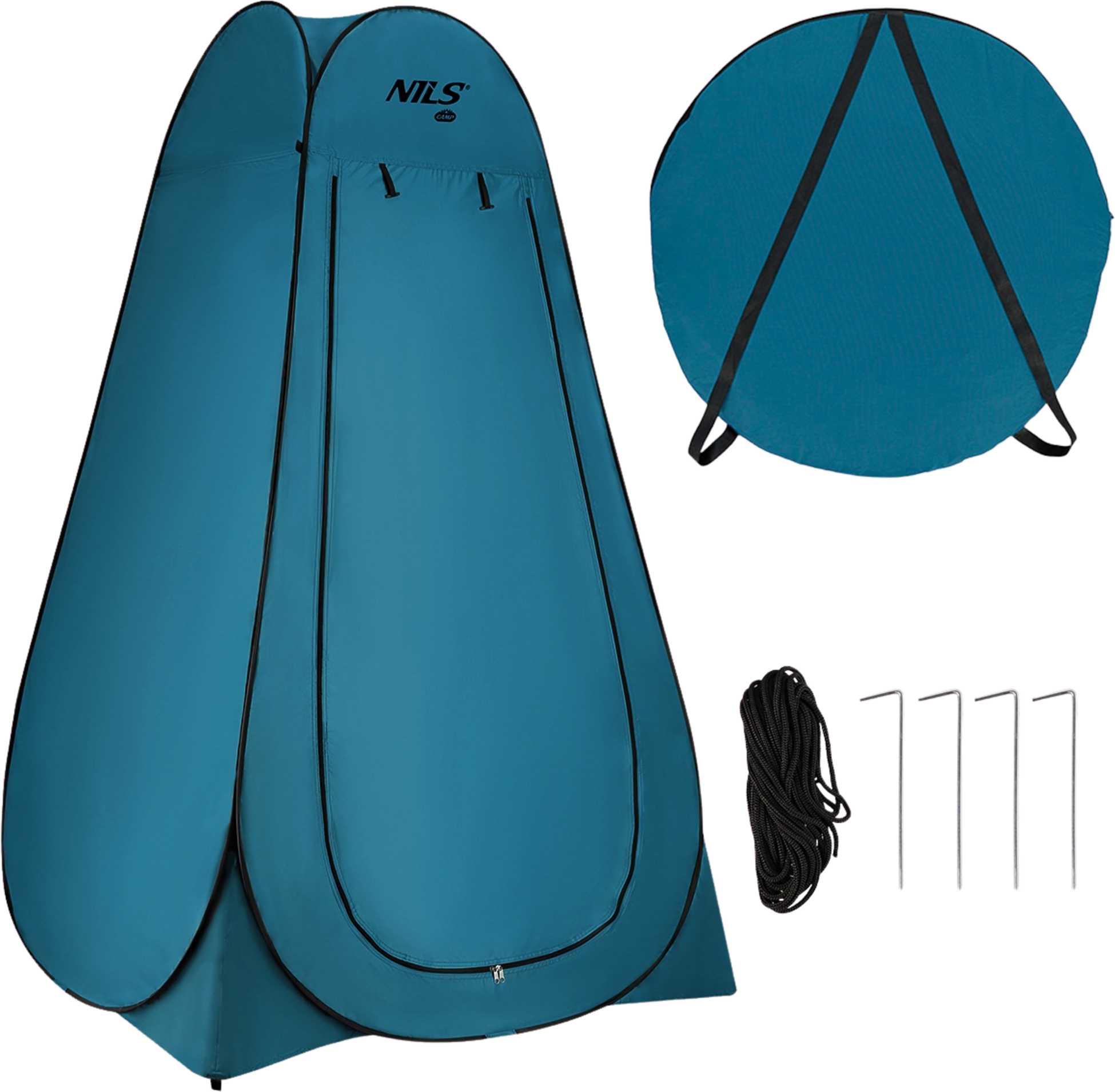NORTHIX, Pop-up Changing Room, Black/blue, Portable Privacy Tent