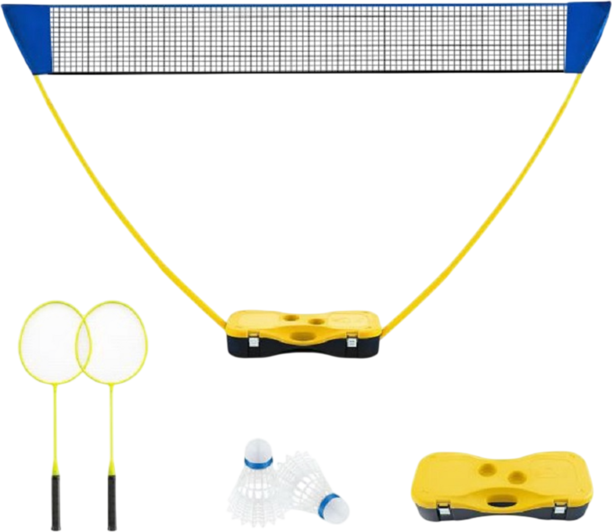 NORTHIX, Portable Badminton Net Set 270cm, Rackets, Carry Case
