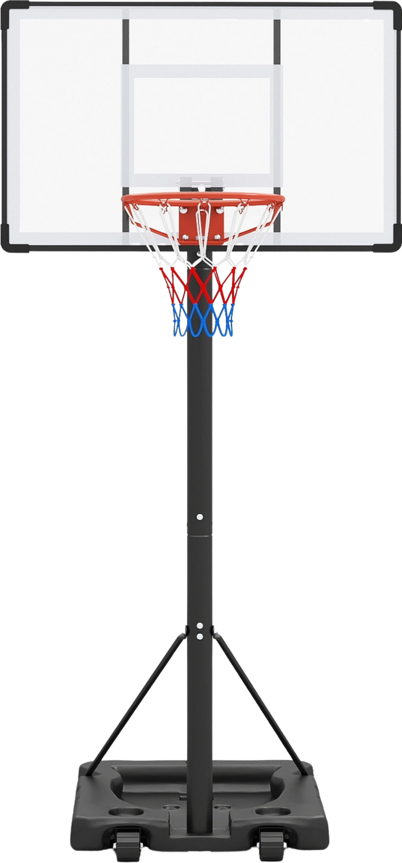NORTHIX, Portable Basketball Hoop, Adjustable 5.6-10 Ft, 43 In Backboard