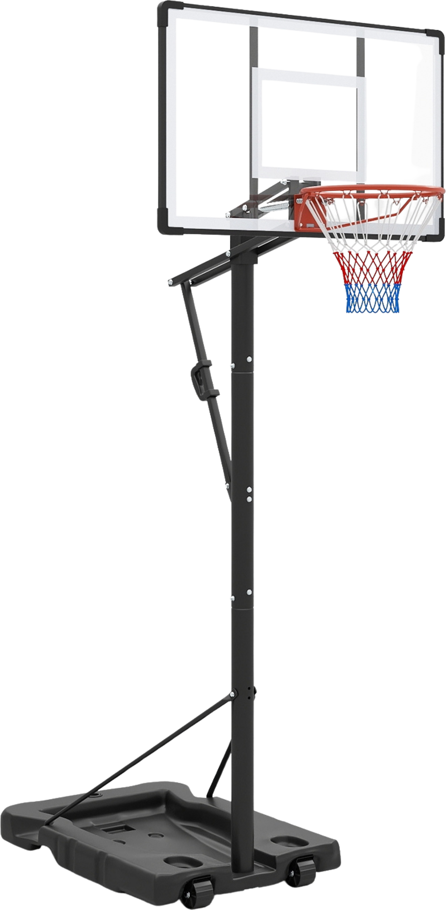 NORTHIX, Portable Basketball Hoop, Adjustable 5.6-10 Ft, 43 In Backboard