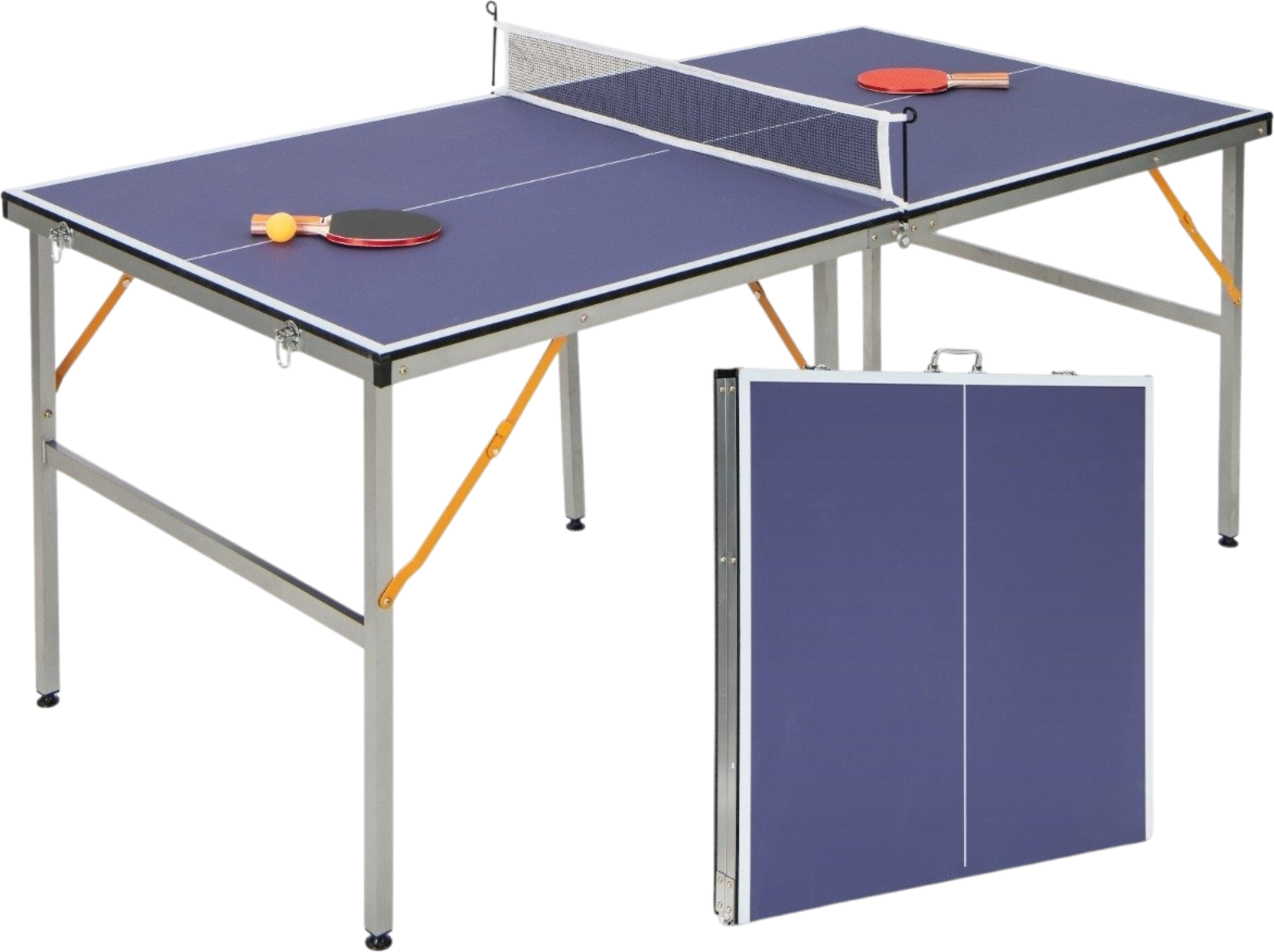 NORTHIX, Portable Table Tennis Table Set With Net  2 Rackets  3 Balls Mini Table Tennis Table