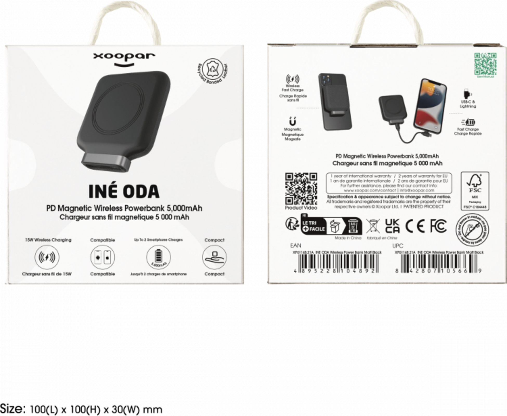 XOOPAR, Powerbank 5000 Mah Sladdl&ouml;s -mags&auml;ker Ine Oda