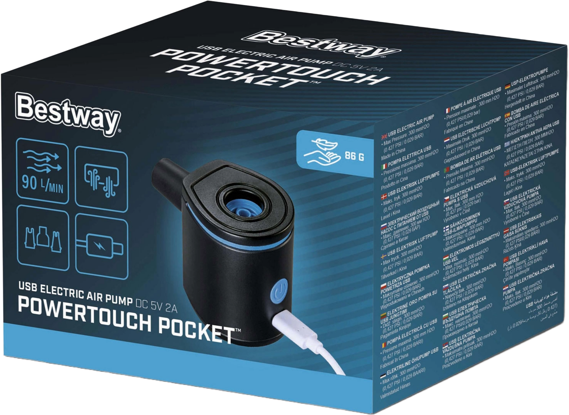 BESTWAY, Powertouch Usb Elektrisk Luftpump