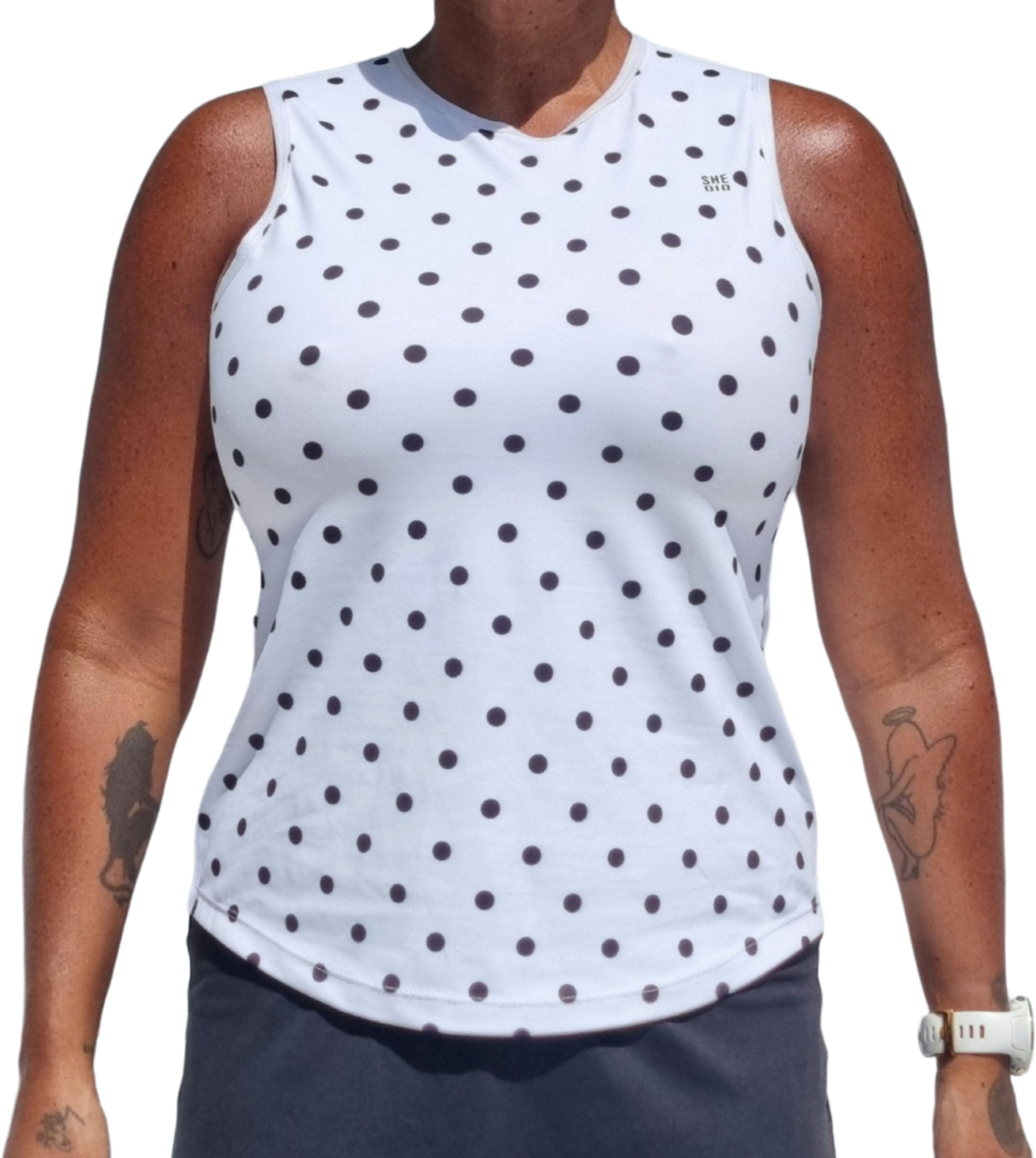 SHE DID, Prickig Linne Vit