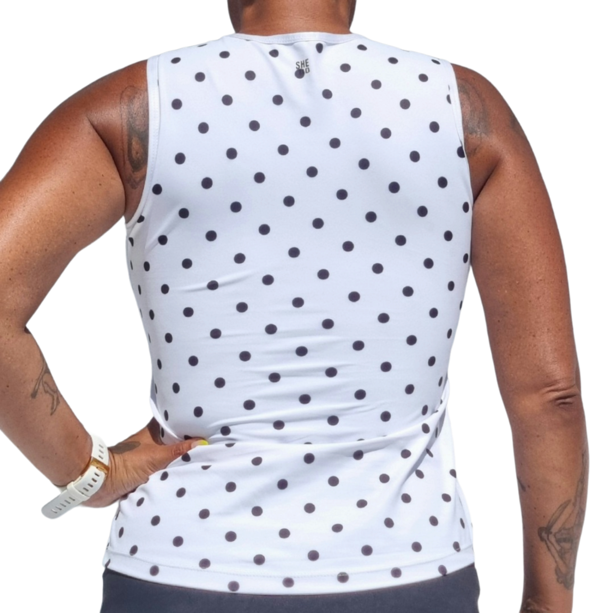 SHE DID, Prickig Linne Vit