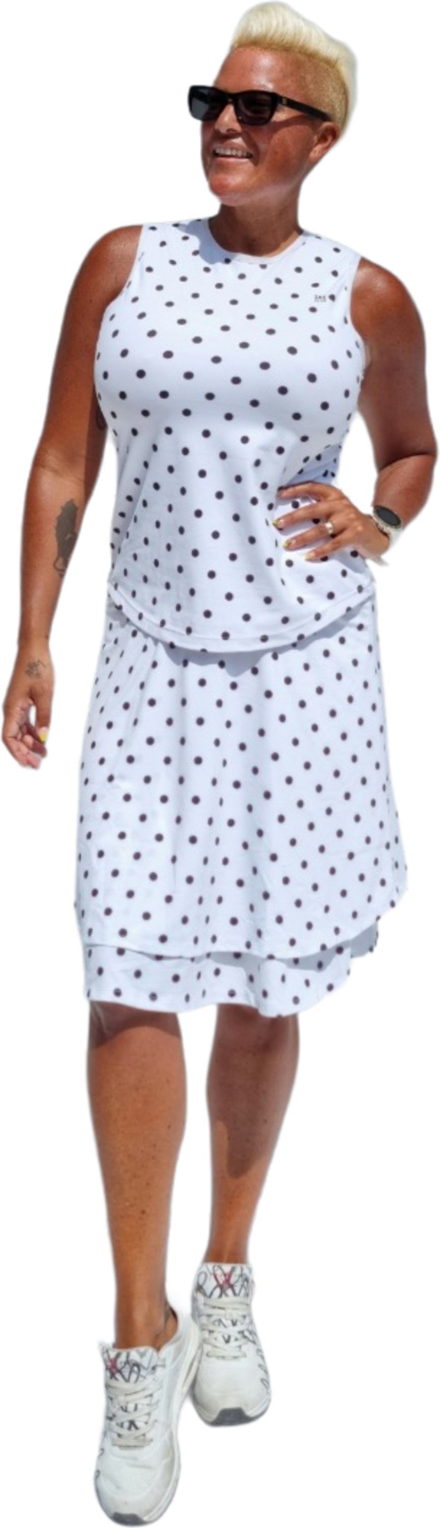 SHE DID, Prickig Linne Vit