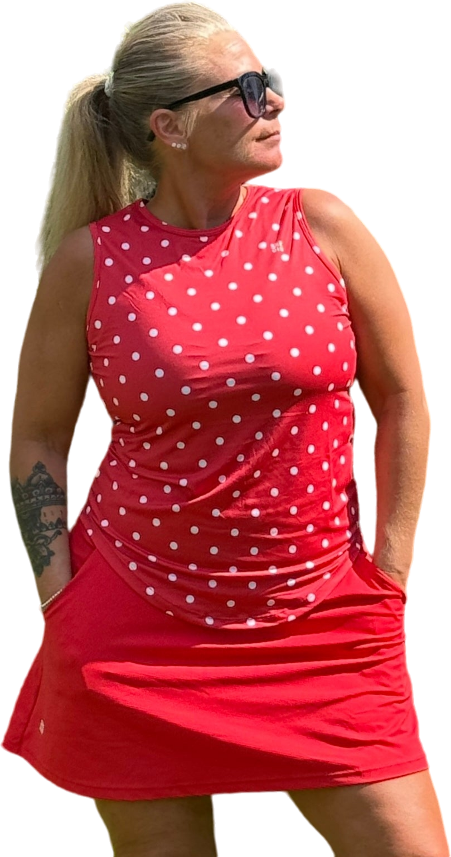 SHE DID, Prickigt Linne Rött