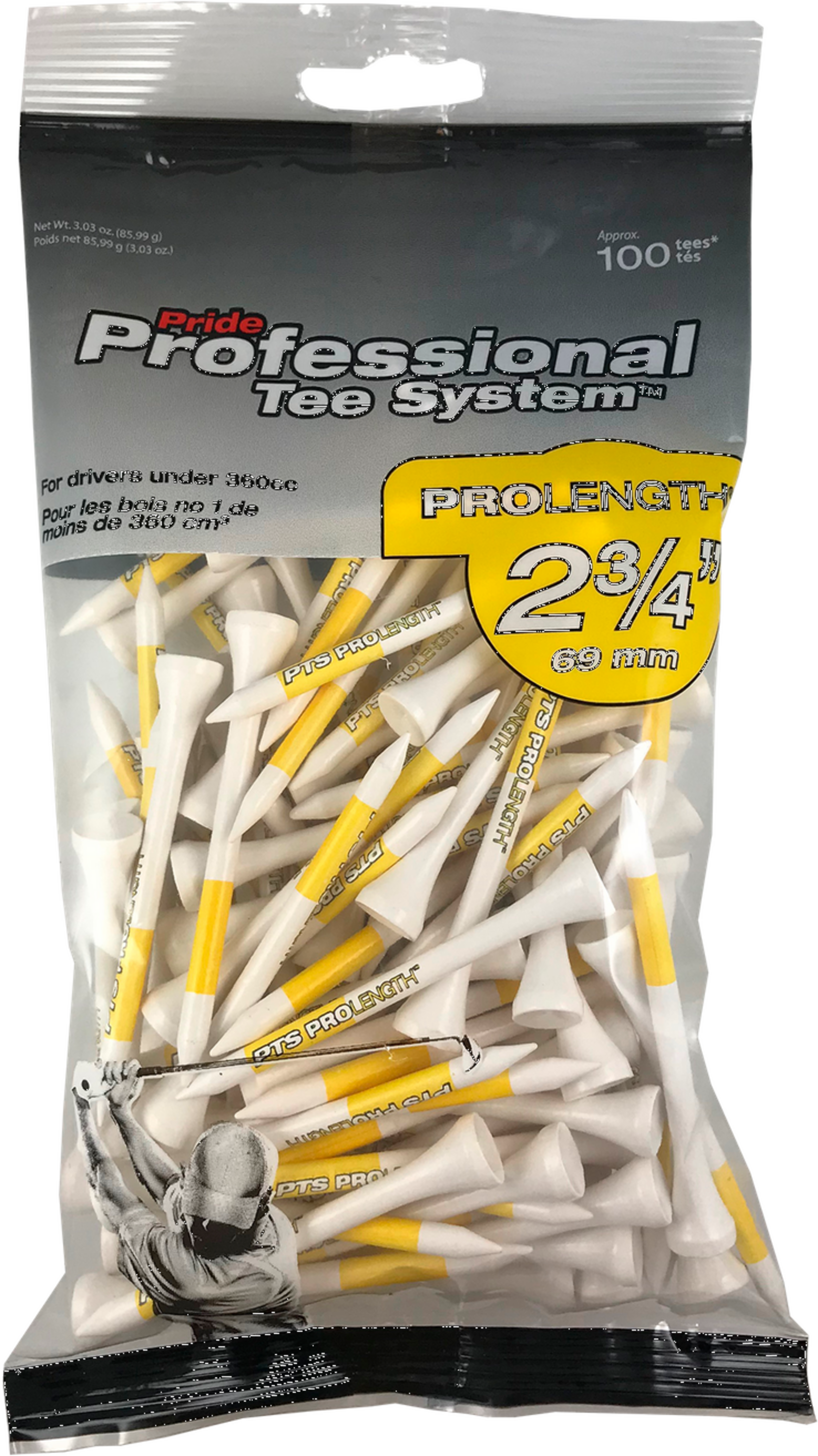 PRIDE GOLF TEE, Pride Pts R&ouml;d - 54 Mm (2 1/8) 120-pack