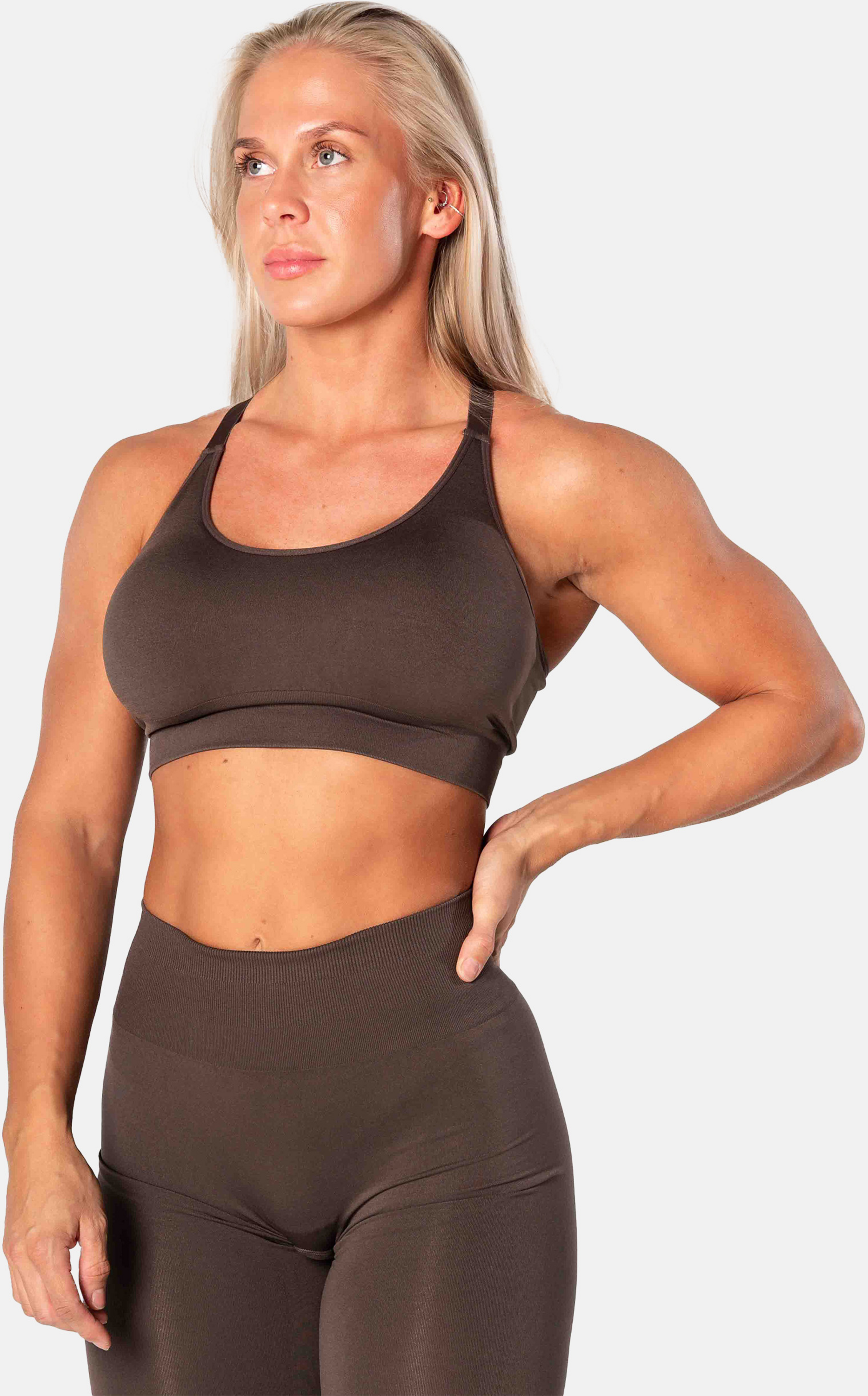 RELODE, Prime Scrunch Top - Brun