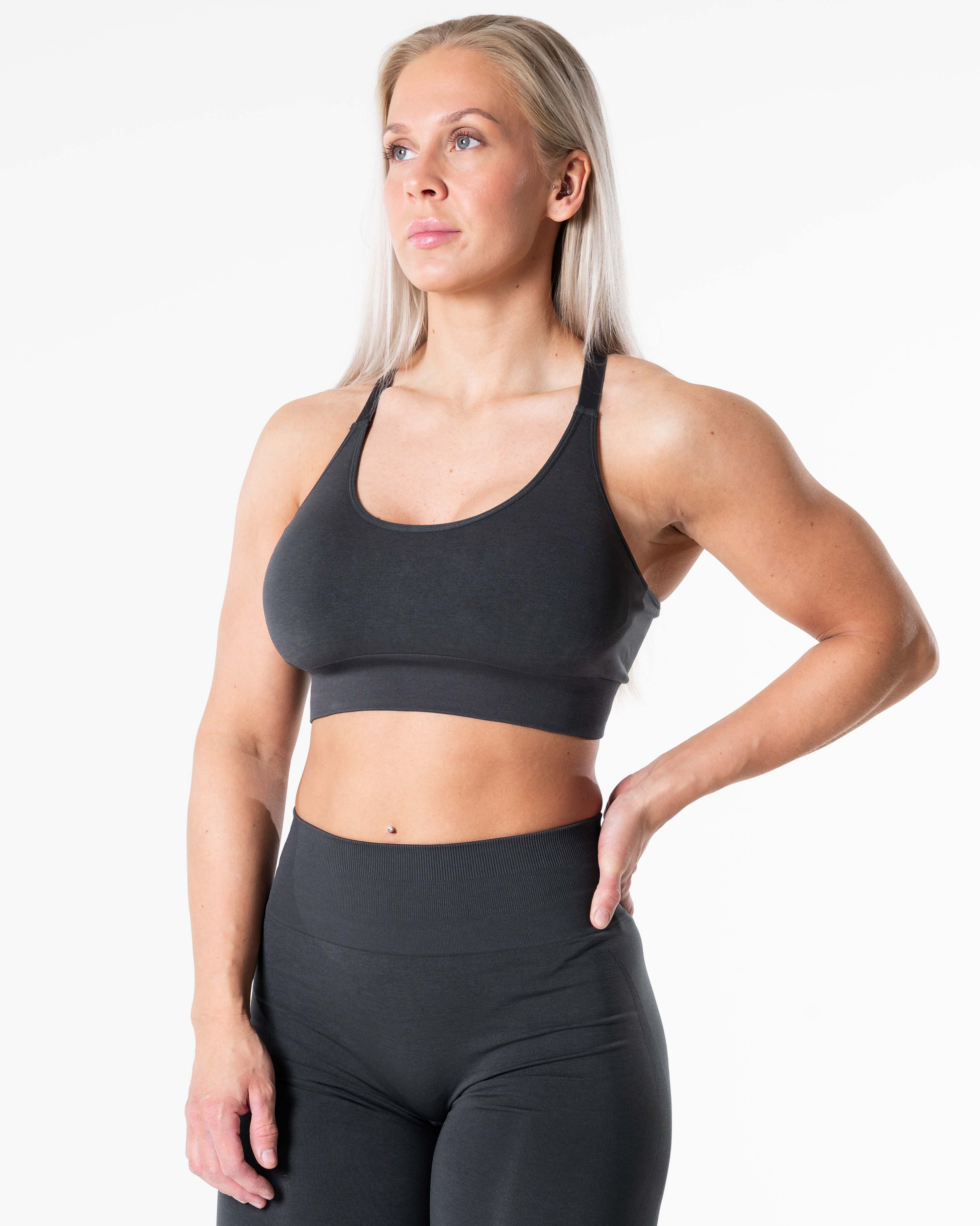 RELODE, Prime Scrunch Top - M&ouml;rkgr&aring;