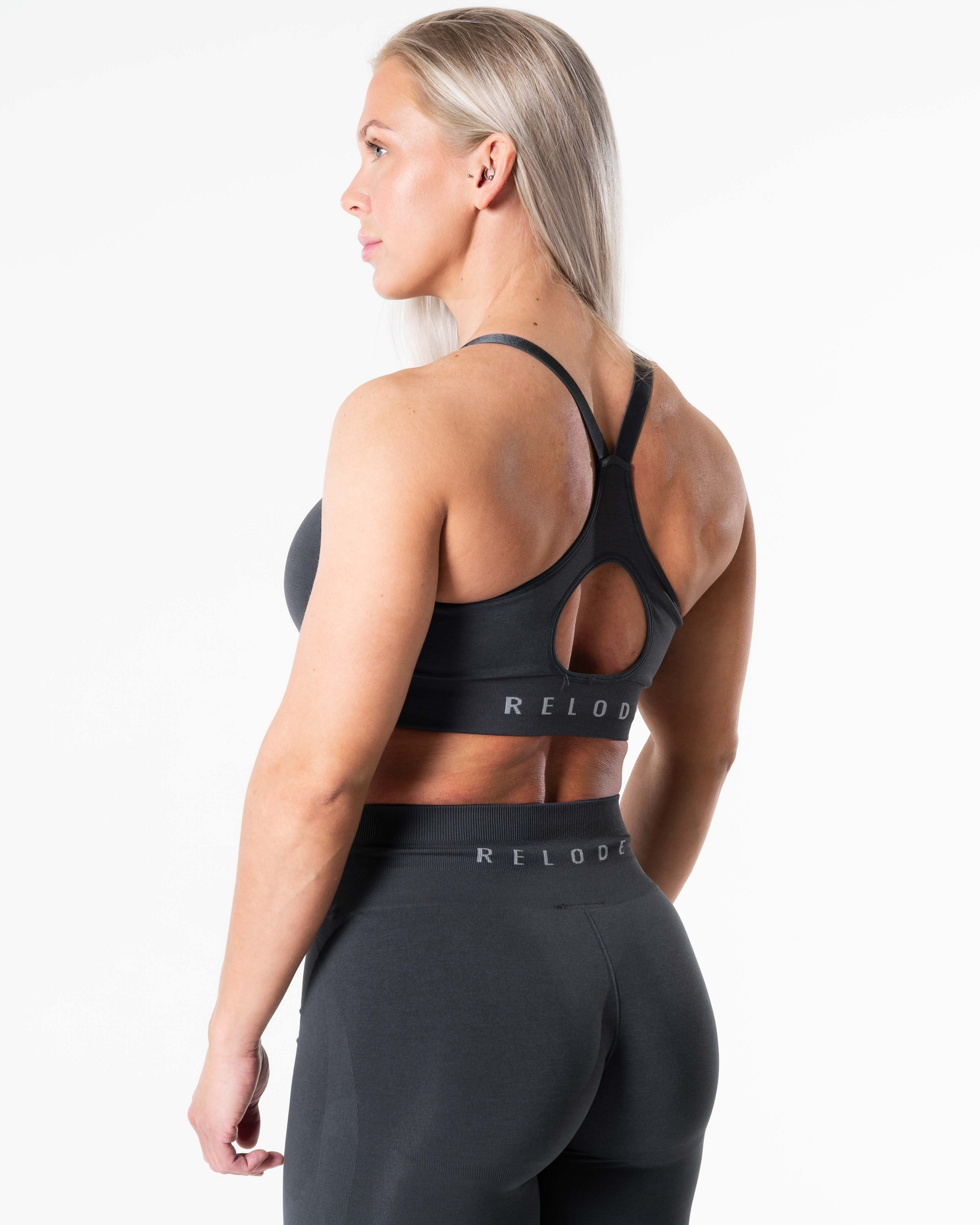 RELODE, Prime Scrunch Top - M&ouml;rkgr&aring;