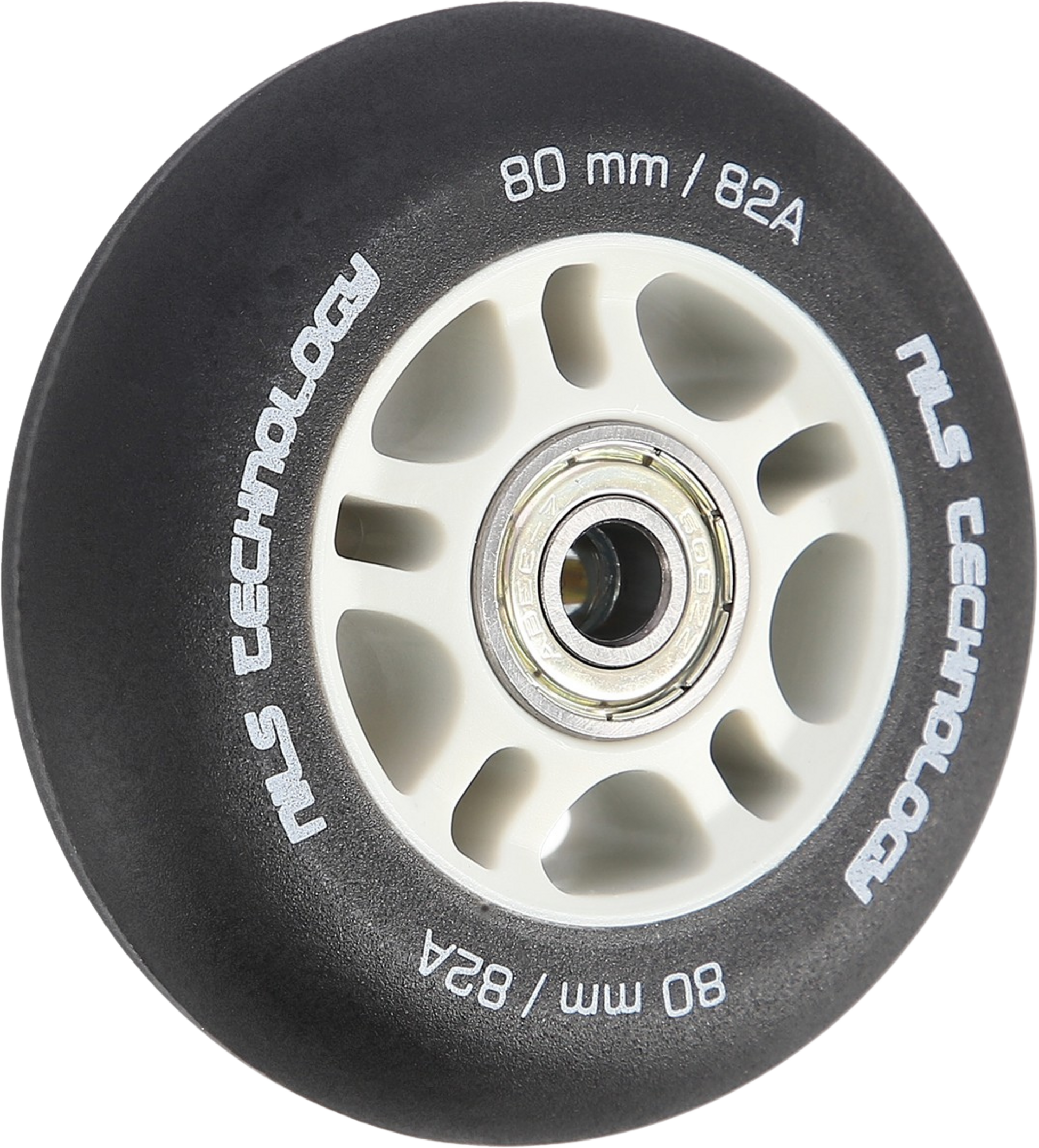 NORTHIX, Pu 80x24 Black Mat Wheels (4) + Abec-9 Bearings (8) Set