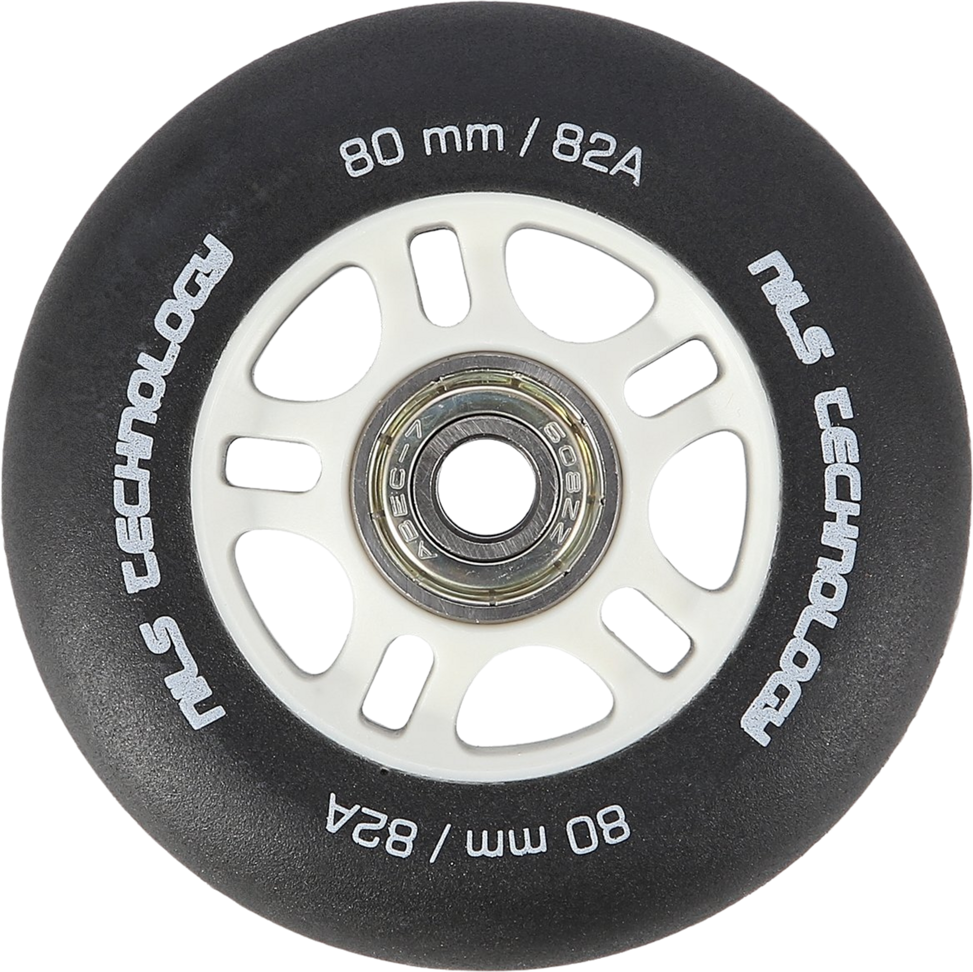 NORTHIX, Pu 80x24 Black Mat Wheels (4) + Abec-9 Bearings (8) Set