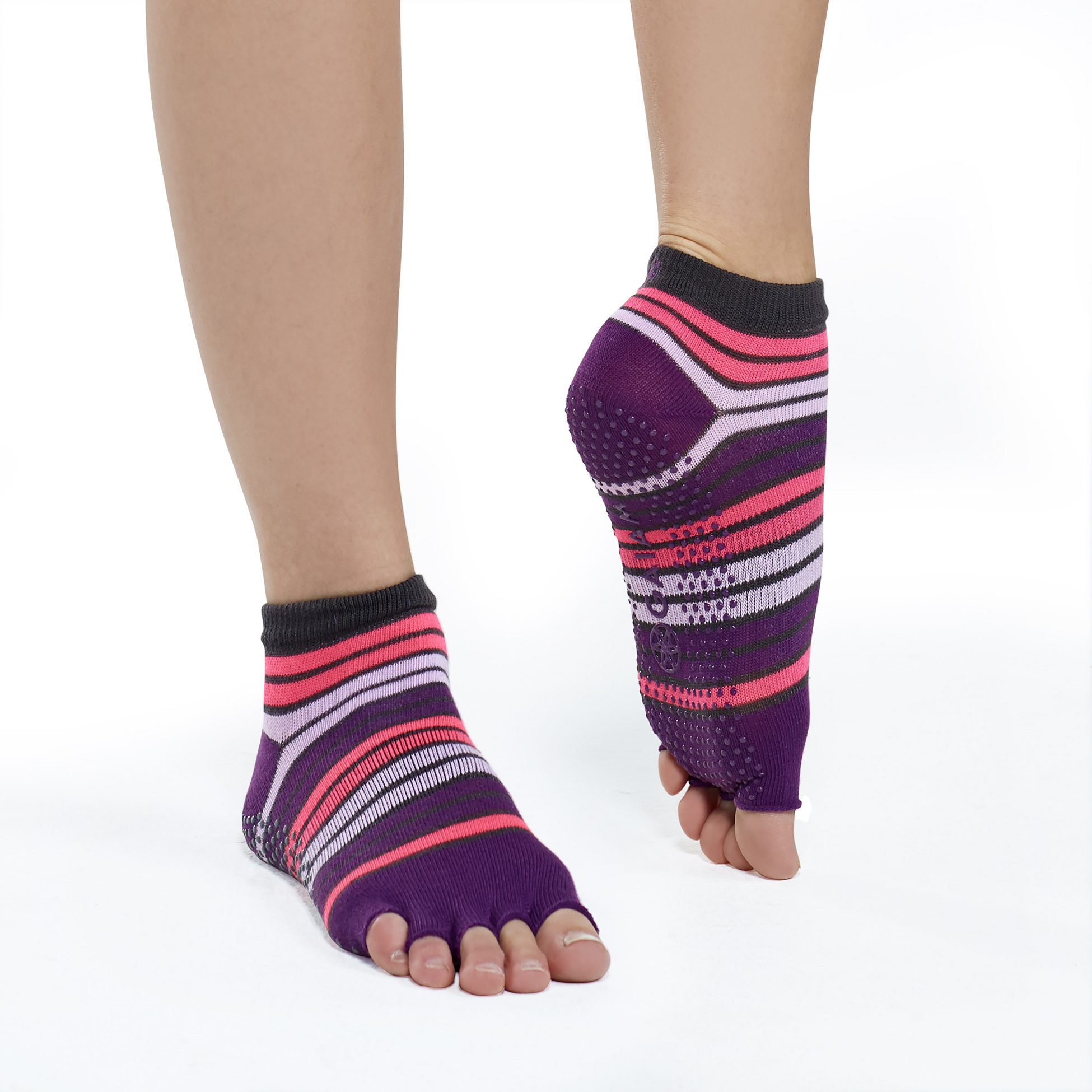 GAIAM, Purple Toeless Yoga Socks