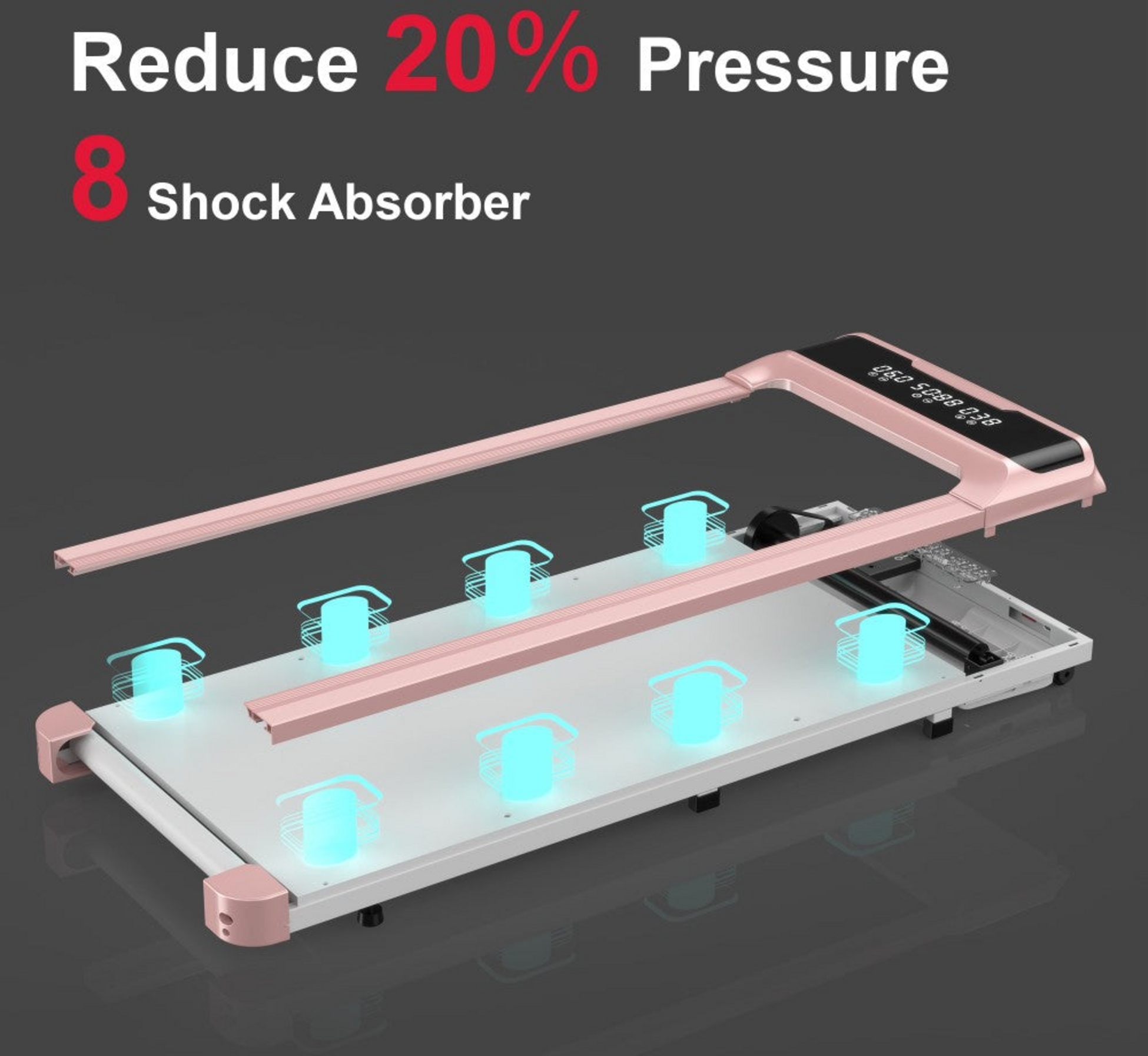 HOMEFITNESSCODE, Q2 Pro L&ouml;pband &ndash; Tyst , Kompakt F&ouml;r Hemmet, 1&ndash;10 Km/h