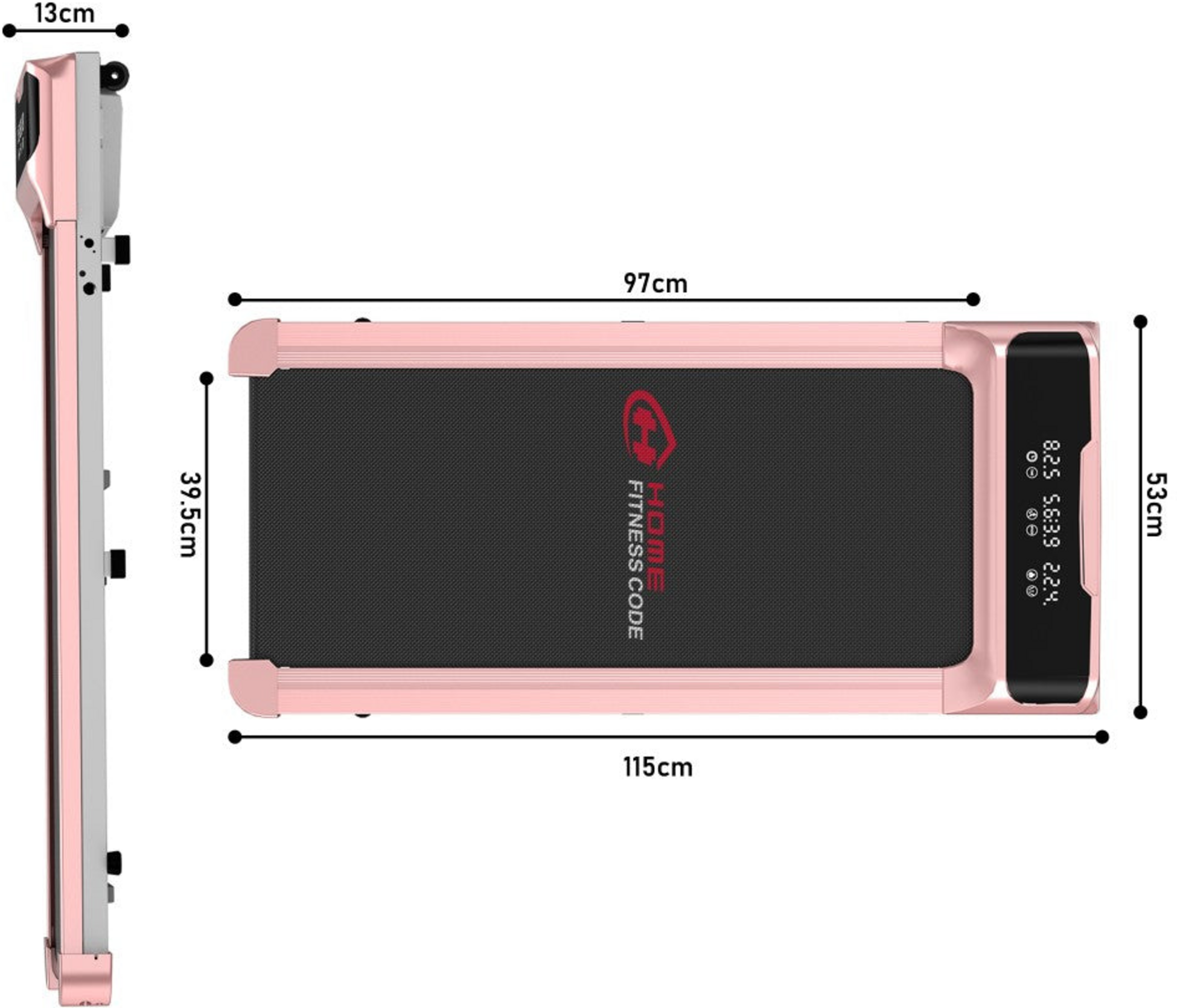 HOMEFITNESSCODE, Q2 Pro L&ouml;pband &ndash; Tyst , Kompakt F&ouml;r Hemmet, 1&ndash;10 Km/h