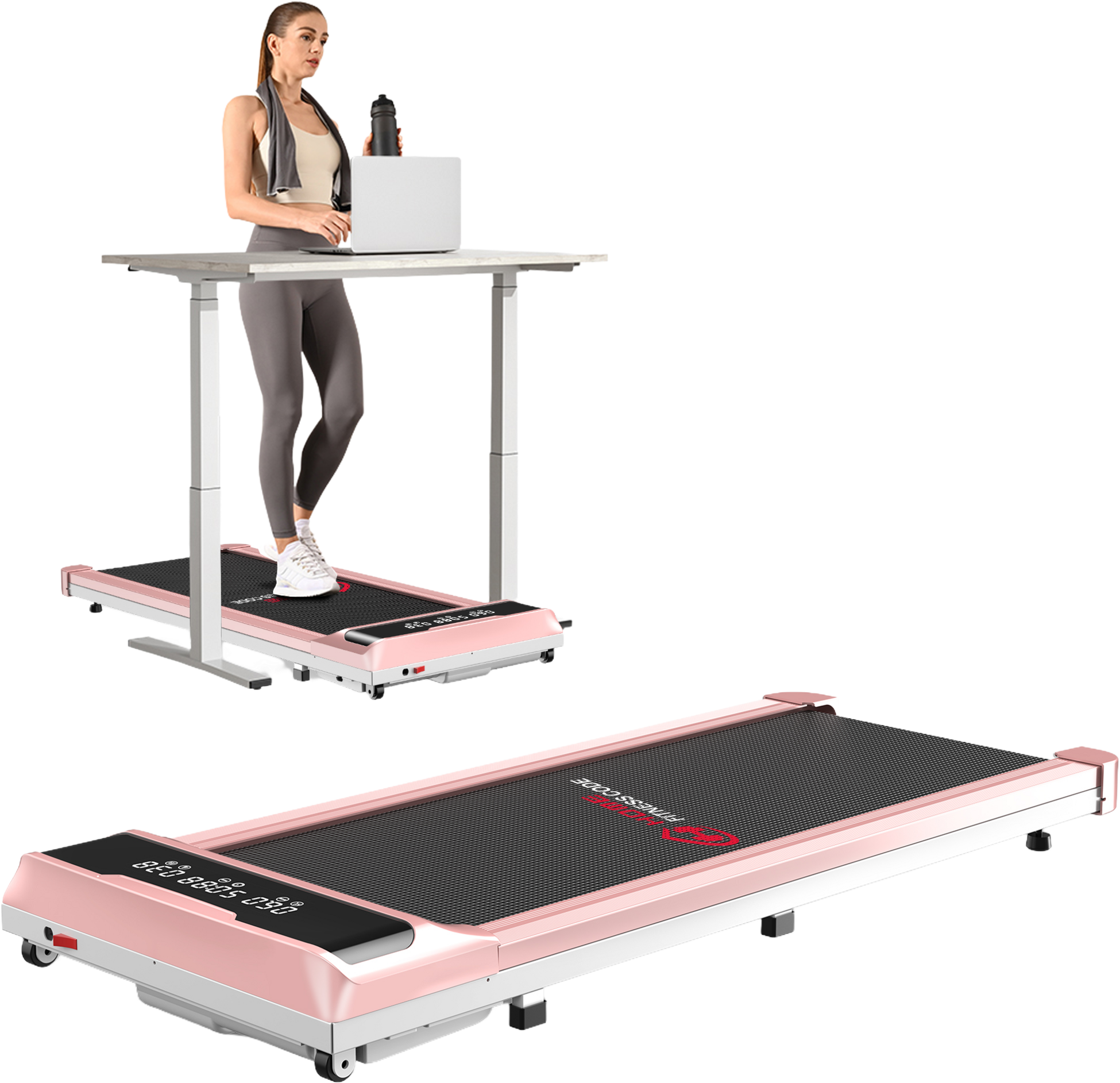 HOMEFITNESSCODE, Q2 Pro Treadmill &ndash; Quiet, Compact, 1&ndash;10km/h
