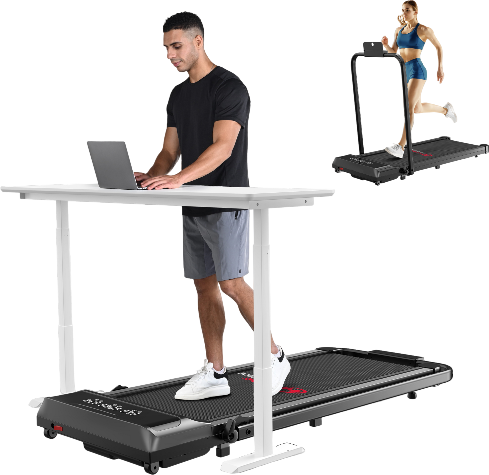 HOMEFITNESSCODE, Q2 Pro Treadmill With Handrail &ndash; 2.5hp, 10km/h, Led