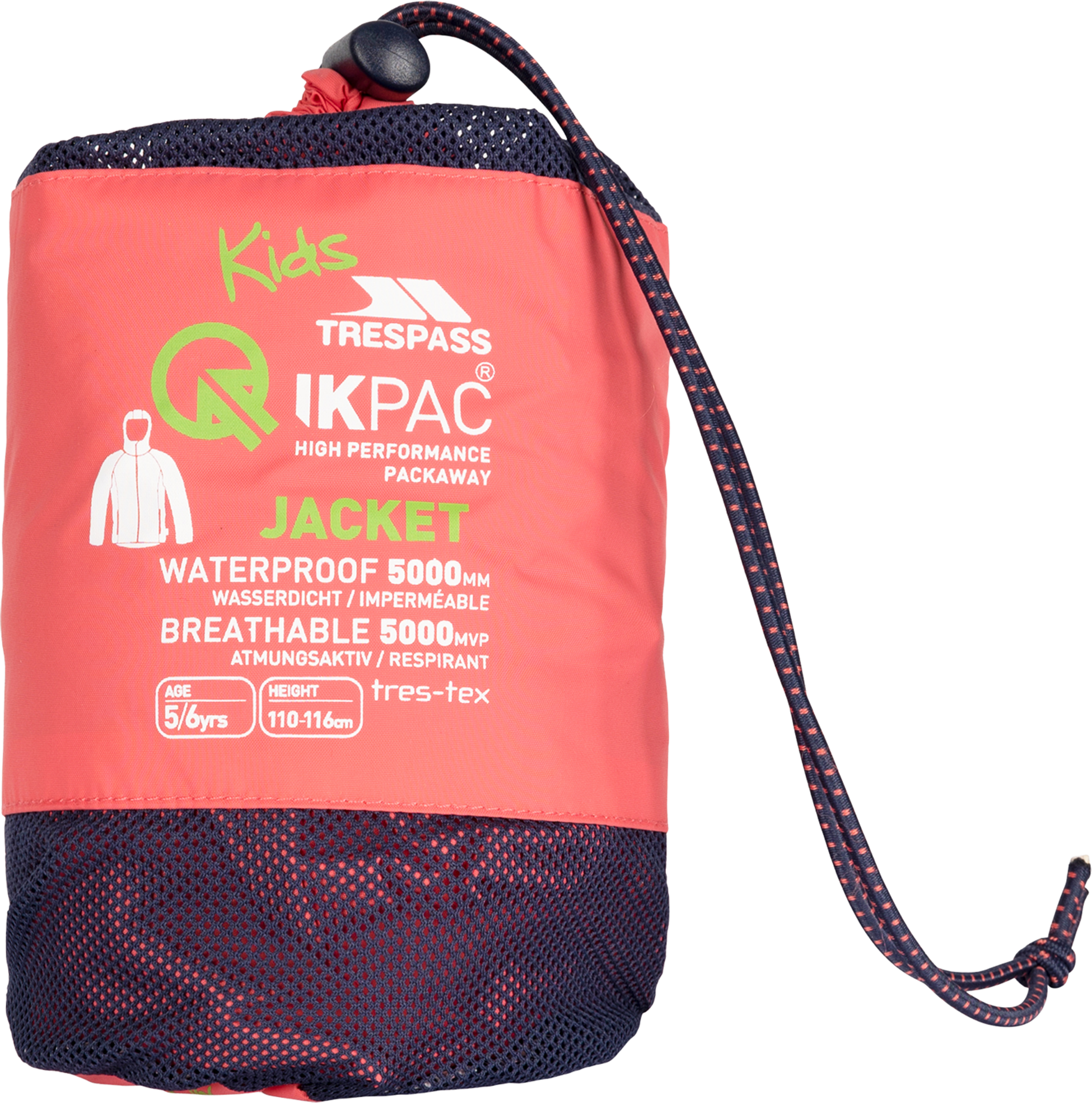 TRESPASS, Qikpac Packaway - Lasten Unisex Takki