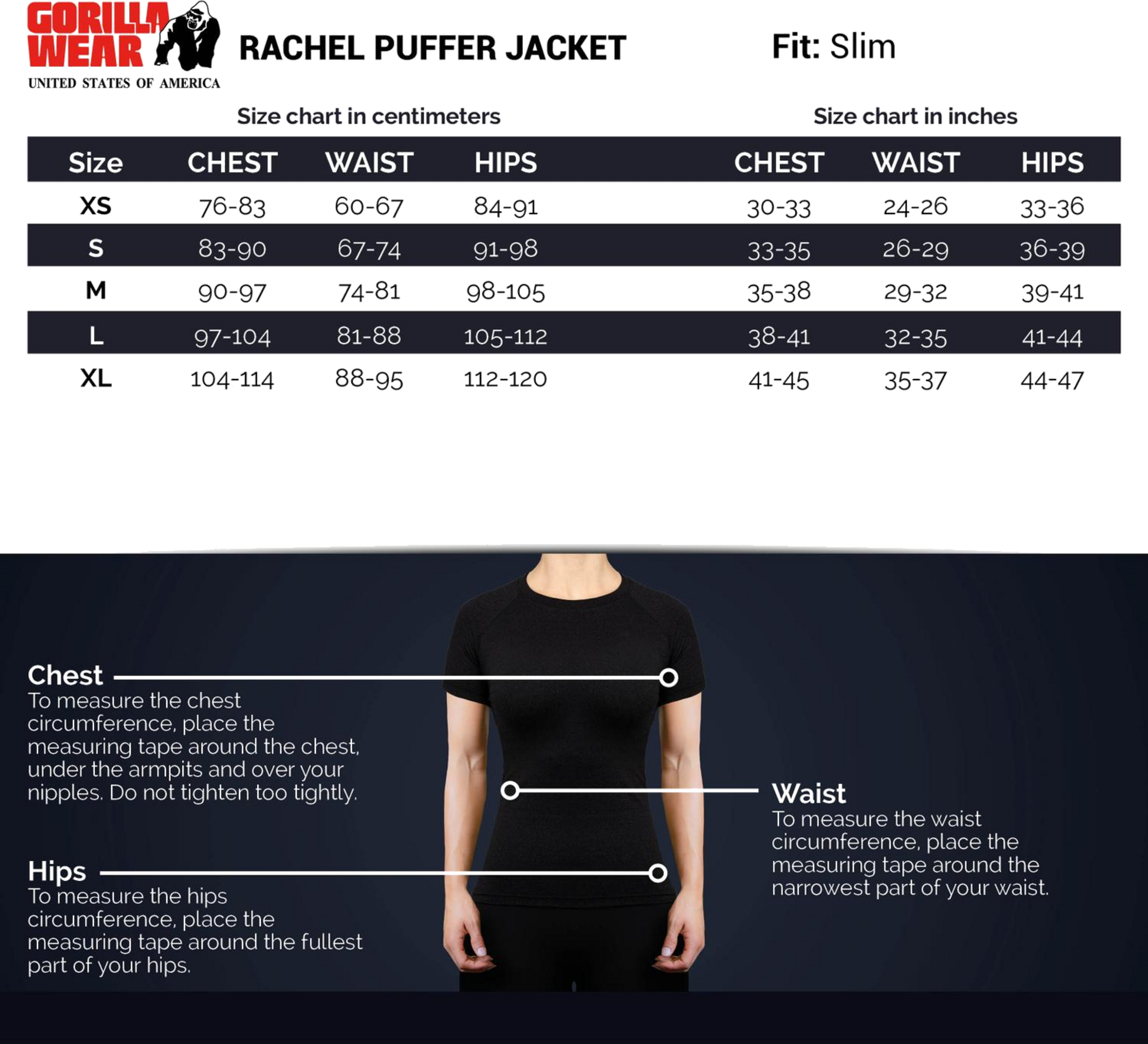 GORILLA WEAR, Rachel Puffer Jacket