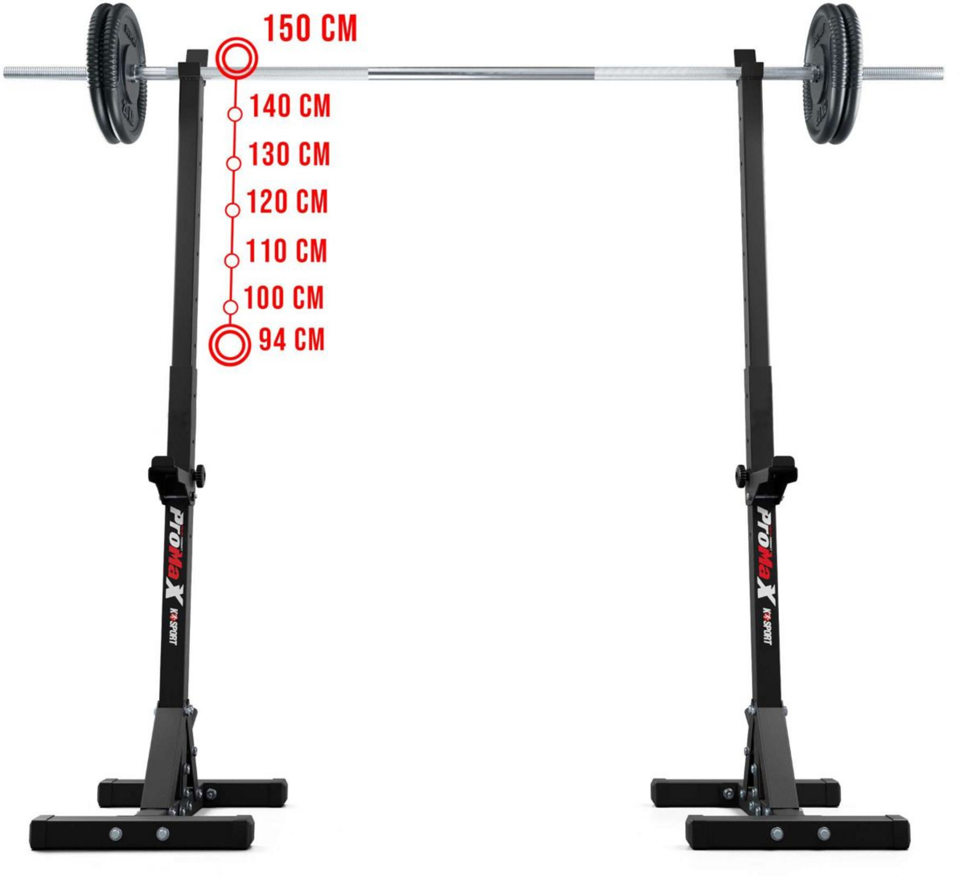 K-SPORT, Rack: Skivstångsrack Med Skivstångsvila