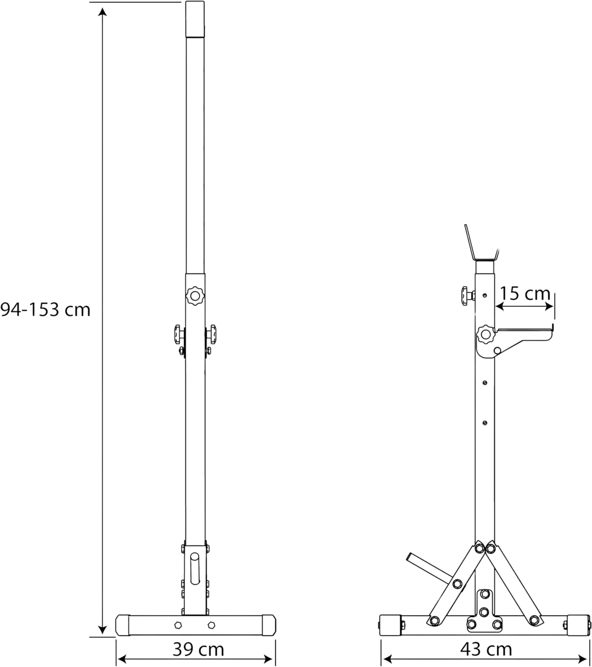 K-SPORT, Rack: Skivstångsrack Med Skivstångsvila