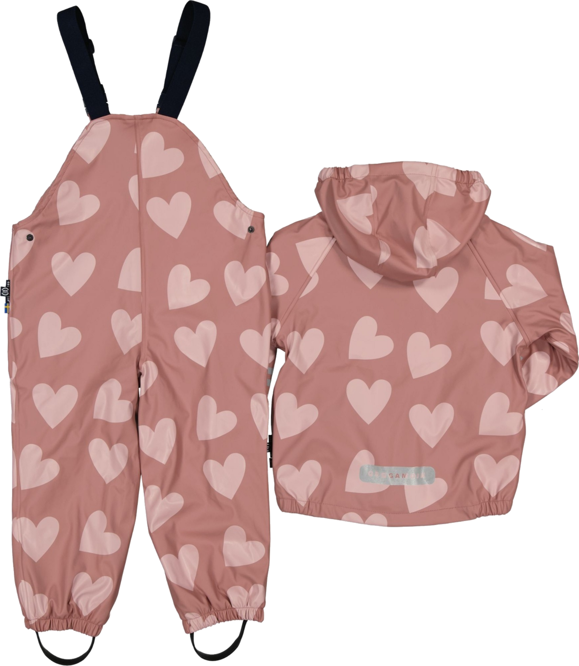 GEGGAMOJA, Rain Set Fleece Pink Heart