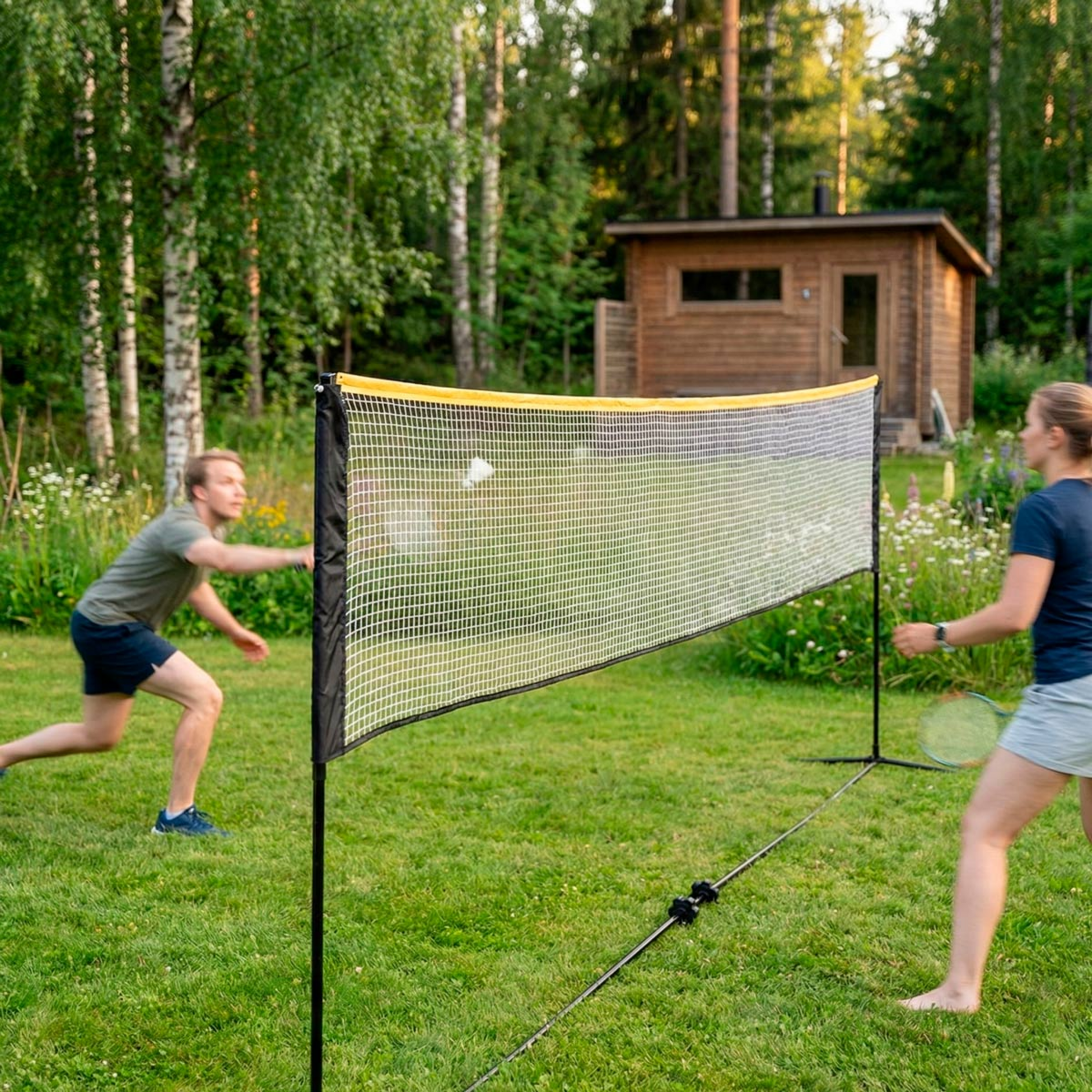 REACT, React Badminton Net Height Adjustable 500x80 Cm