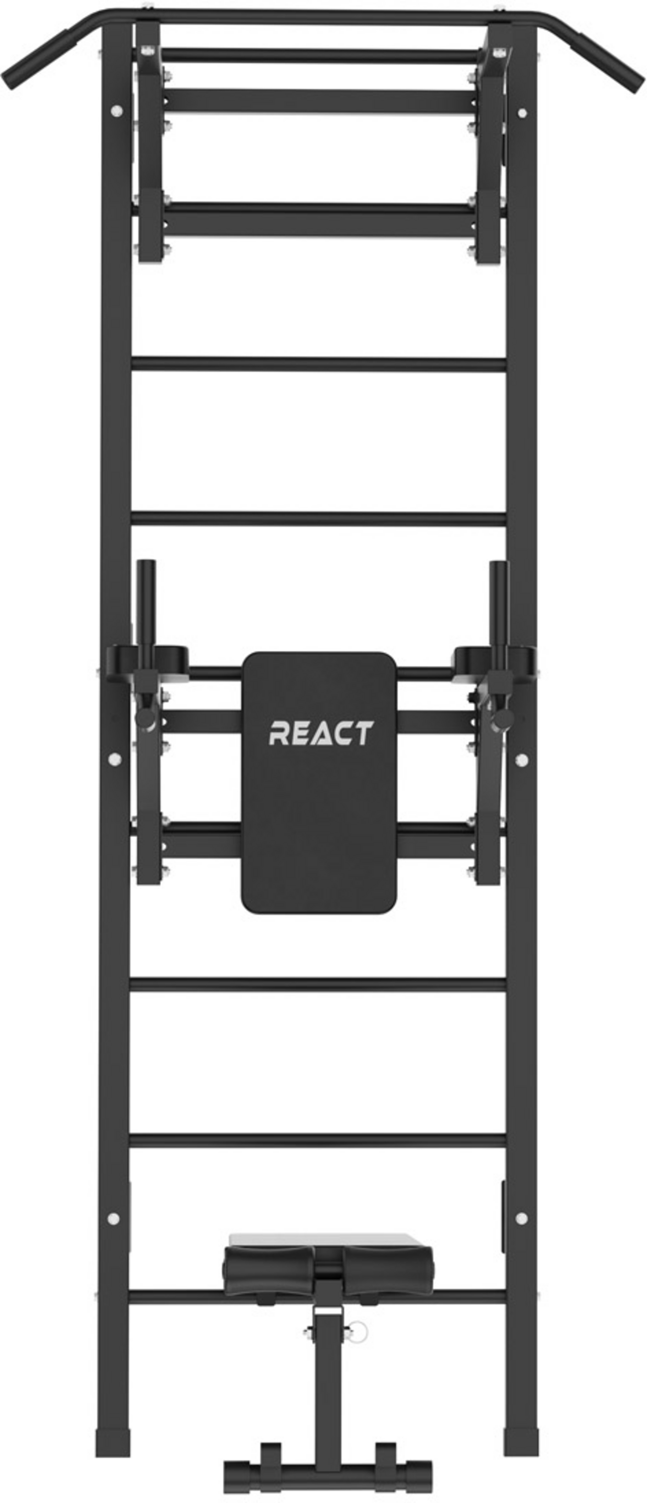 REACT, React Wall Bar/fitness Tower Metallic Black