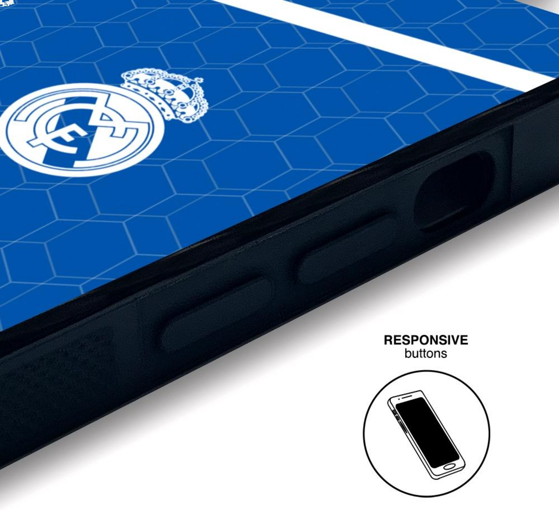 PHONECASES3D, Real Madrid Official 3d Phone Case Design Blue Background