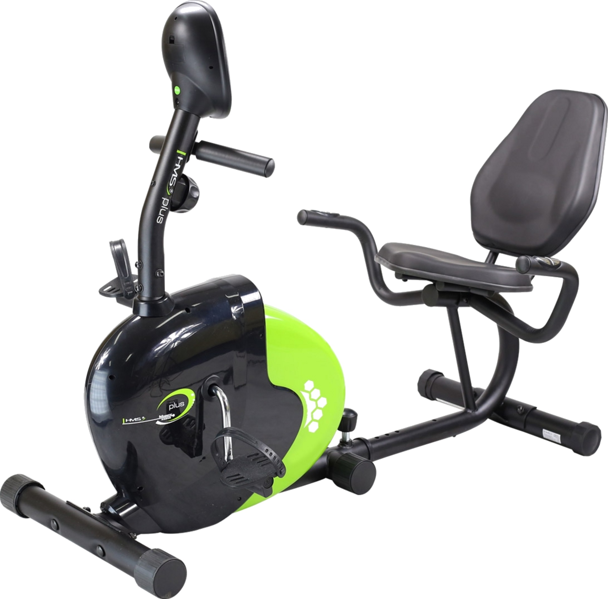 NORTHIX, Recumbent Magnetic Stationary Bike, Black/green