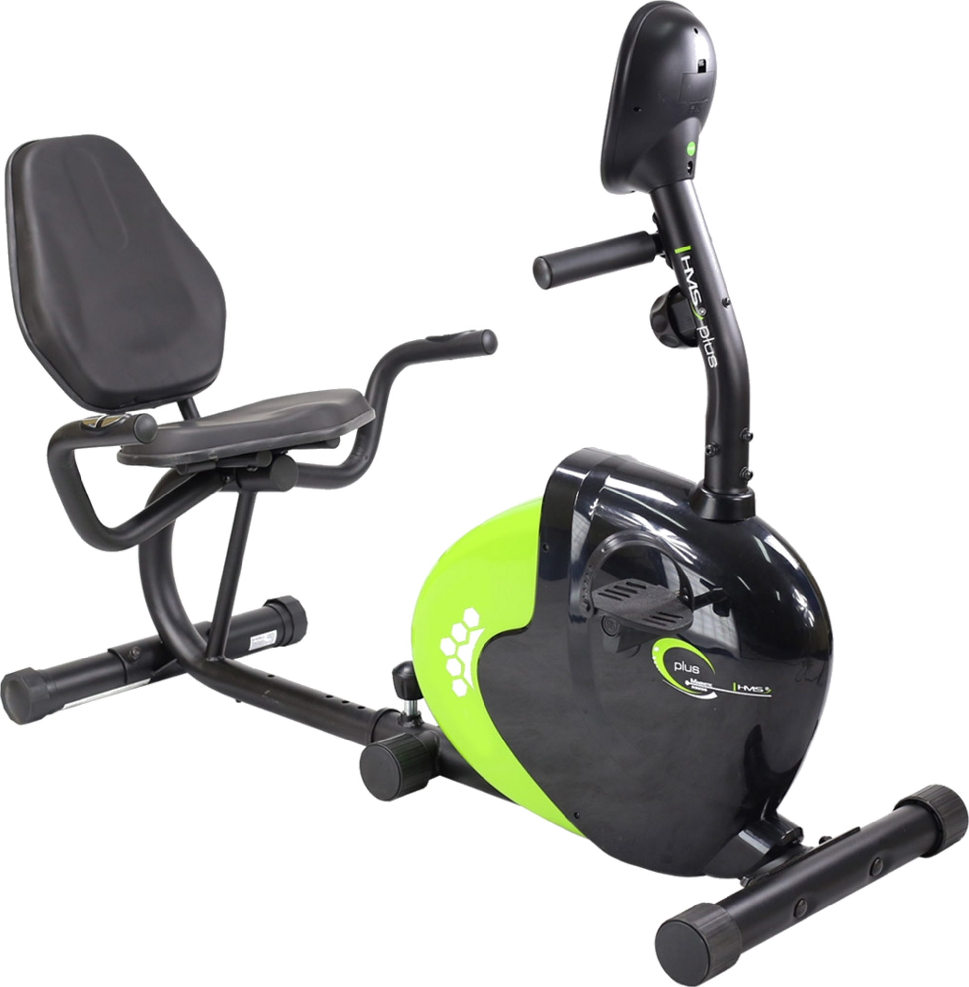 NORTHIX, Recumbent Magnetic Stationary Bike, Black/green