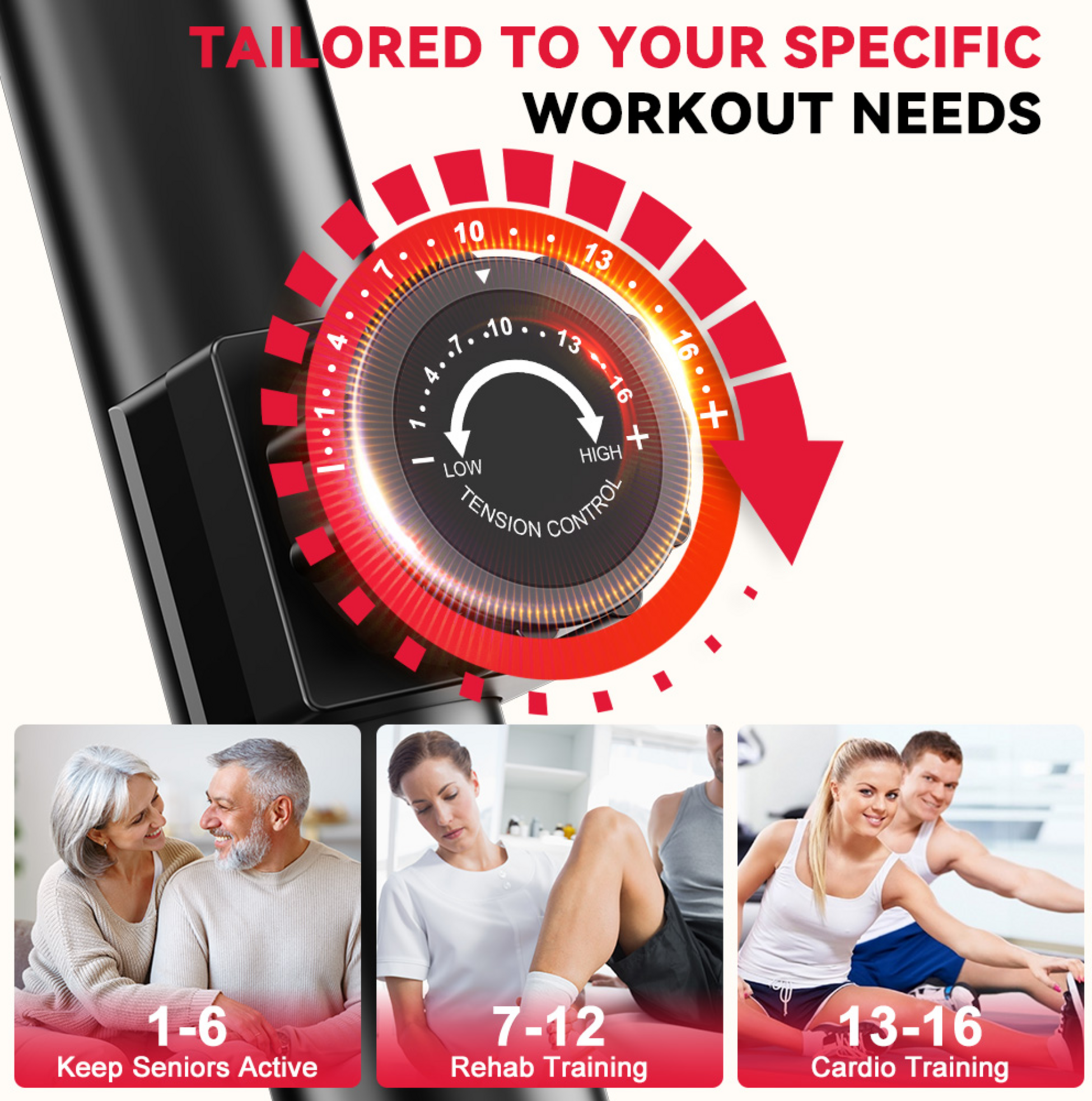 HOMEFITNESSCODE, Recumbent Tr&auml;ningscykel Magnetisk &ndash; 8 Motst&aring;ndsniv&aring;er, 150kg Kapacitet