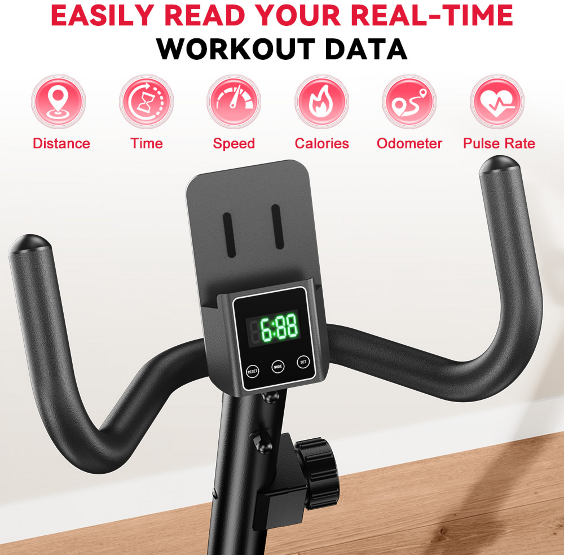 HOMEFITNESSCODE, Recumbent Tr&auml;ningscykel Magnetisk &ndash; 8 Motst&aring;ndsniv&aring;er, 150kg Kapacitet