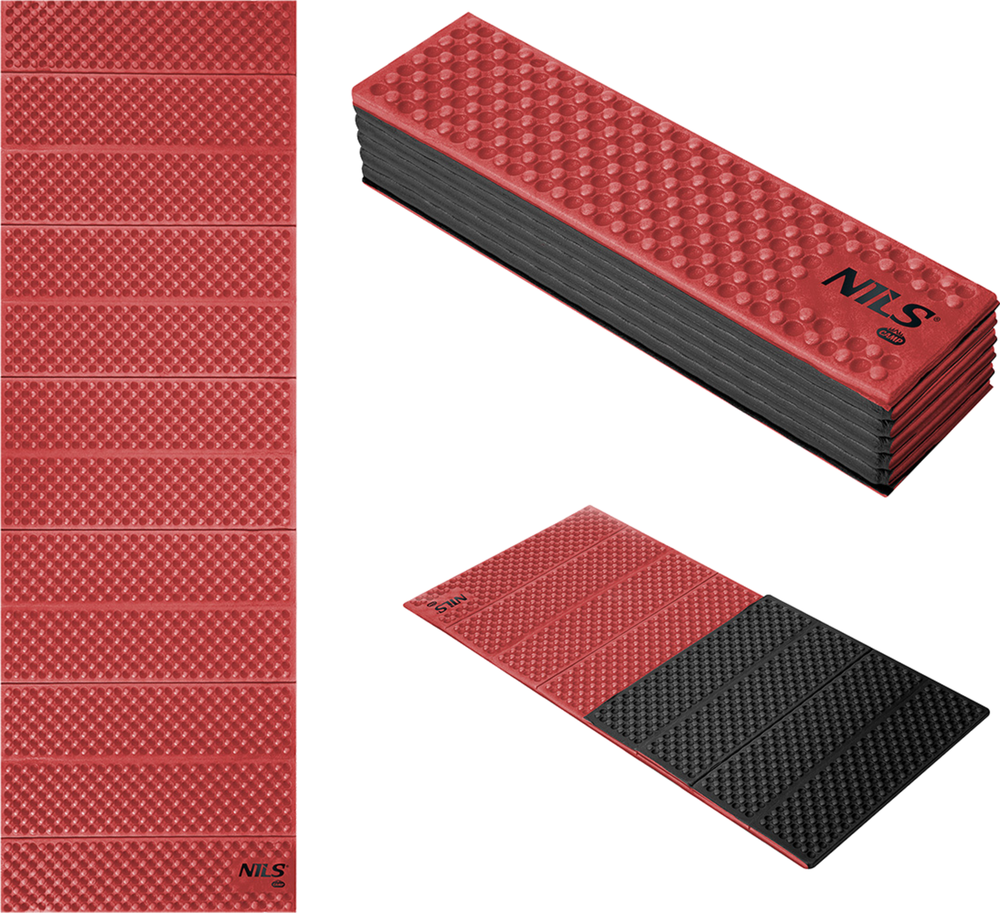 NORTHIX, Red Folding Mat, 182cm, Portable Exercise Pad