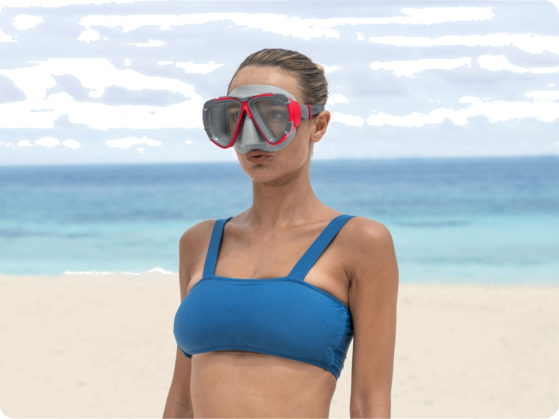 B2X, Red Swimming Mask Bestway 22052