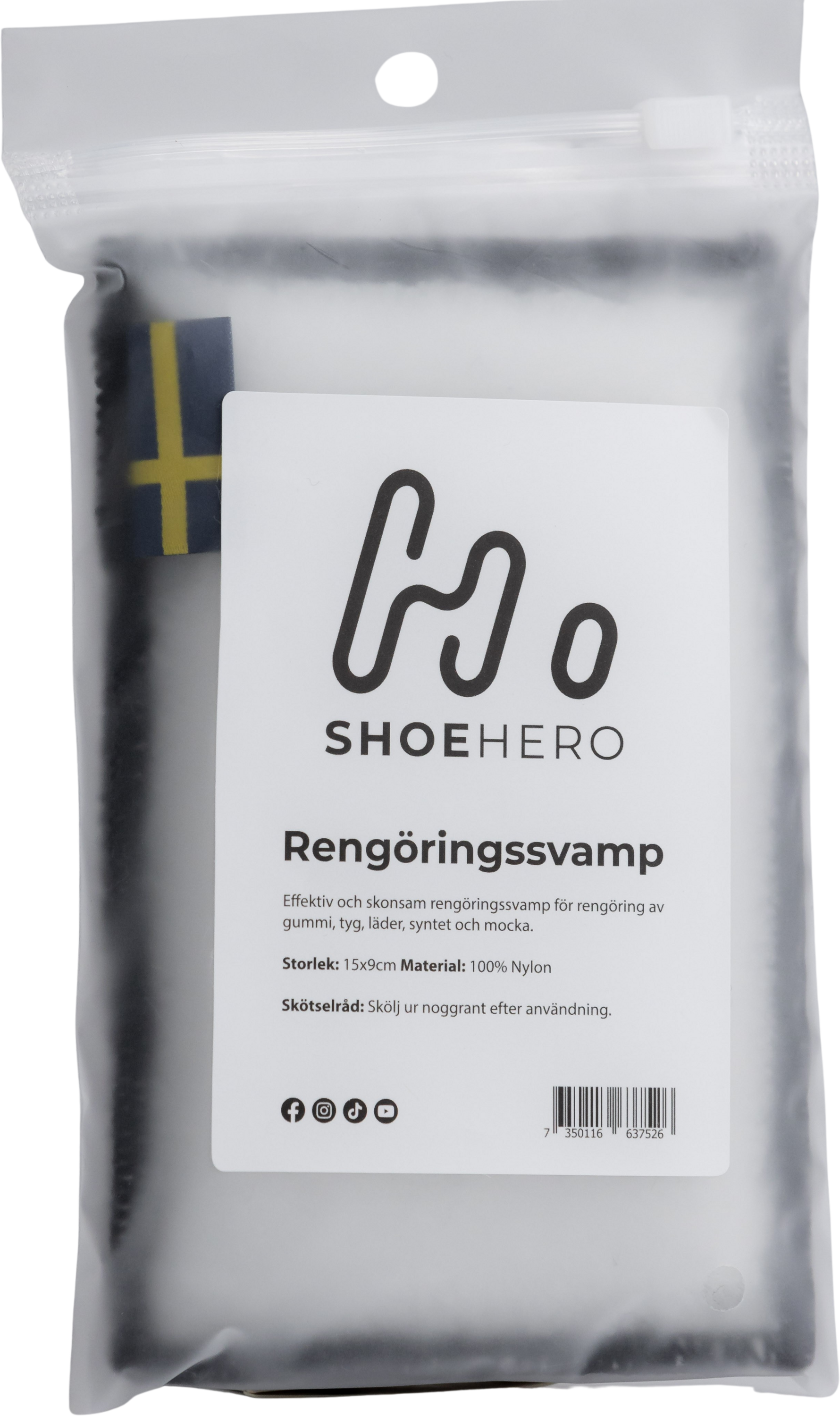 SHOE HERO, Reng&ouml;ringssvamp F&ouml;r Skor