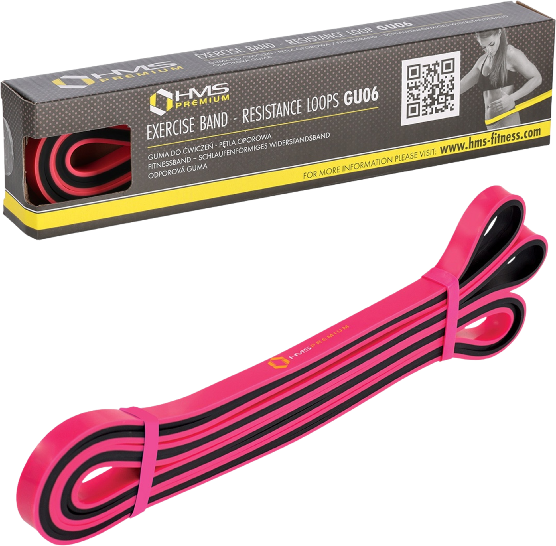 NORTHIX, Resistance Exercise Band Set, Pink  Black