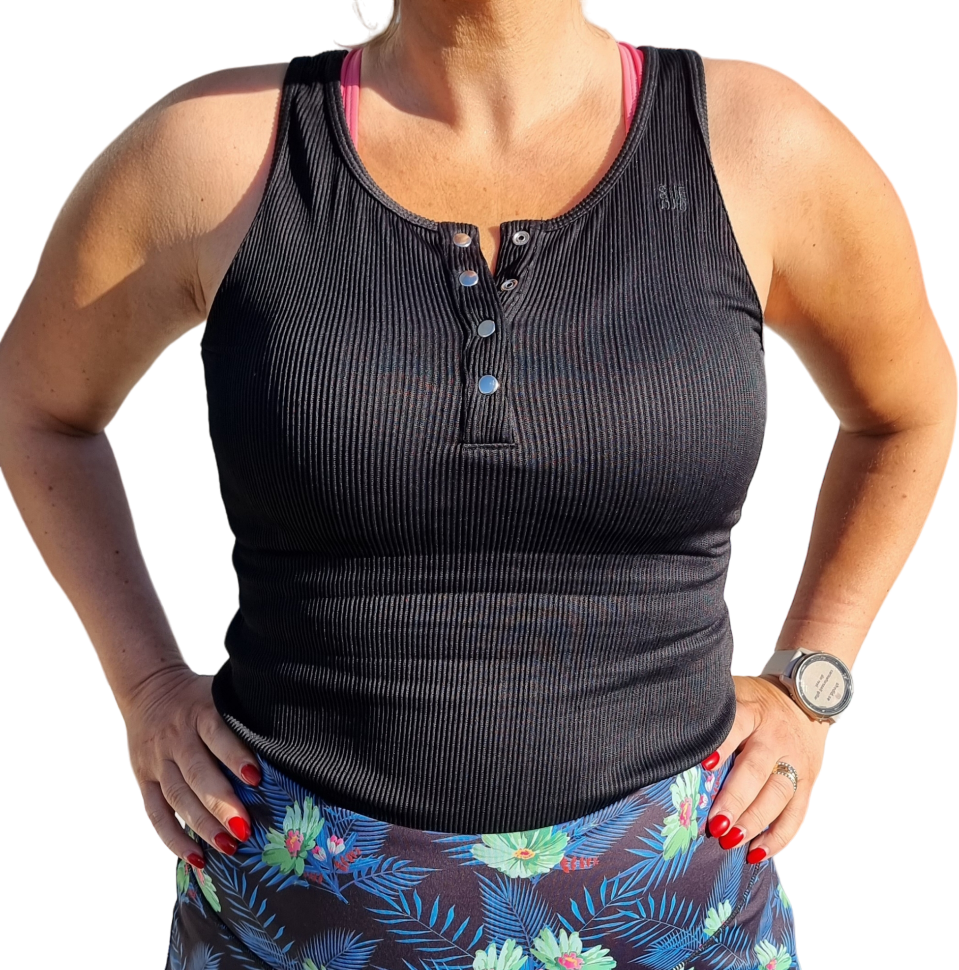 SHE DID, Ribbat Linne Svart