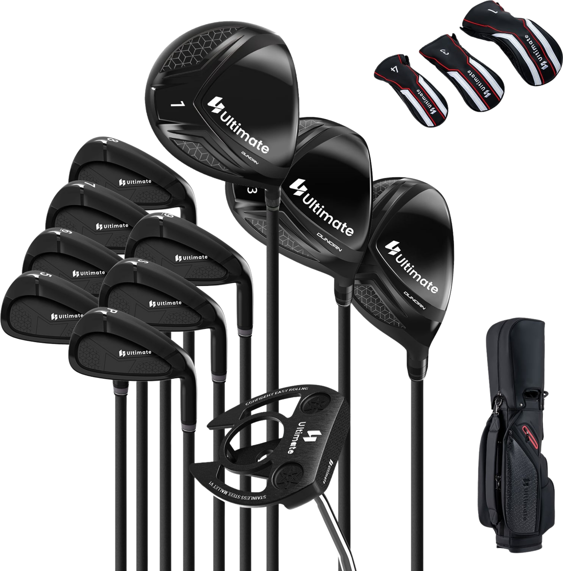 NORTHIX, Right-handed Men's Golf Club Set With Stand Bag
