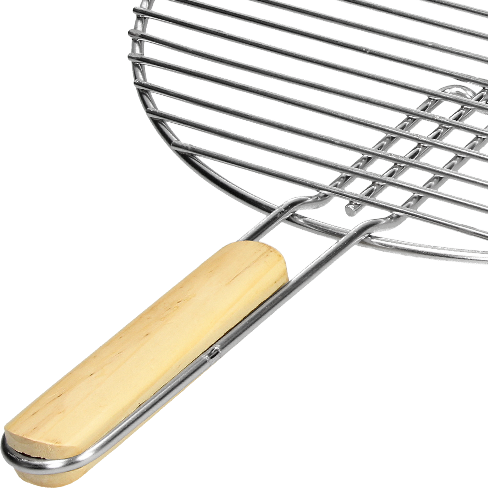 ECD GERMANY, Rund Grill I Rostfritt Stål, Ø 54,5 Cm, Med Avtagbart Handtag