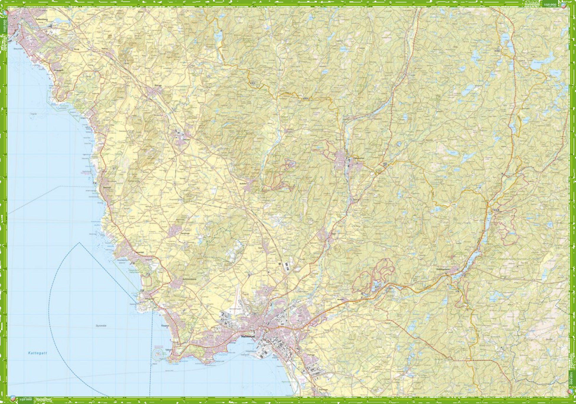 CALAZO, S&ouml;dra Halland 1:50.000