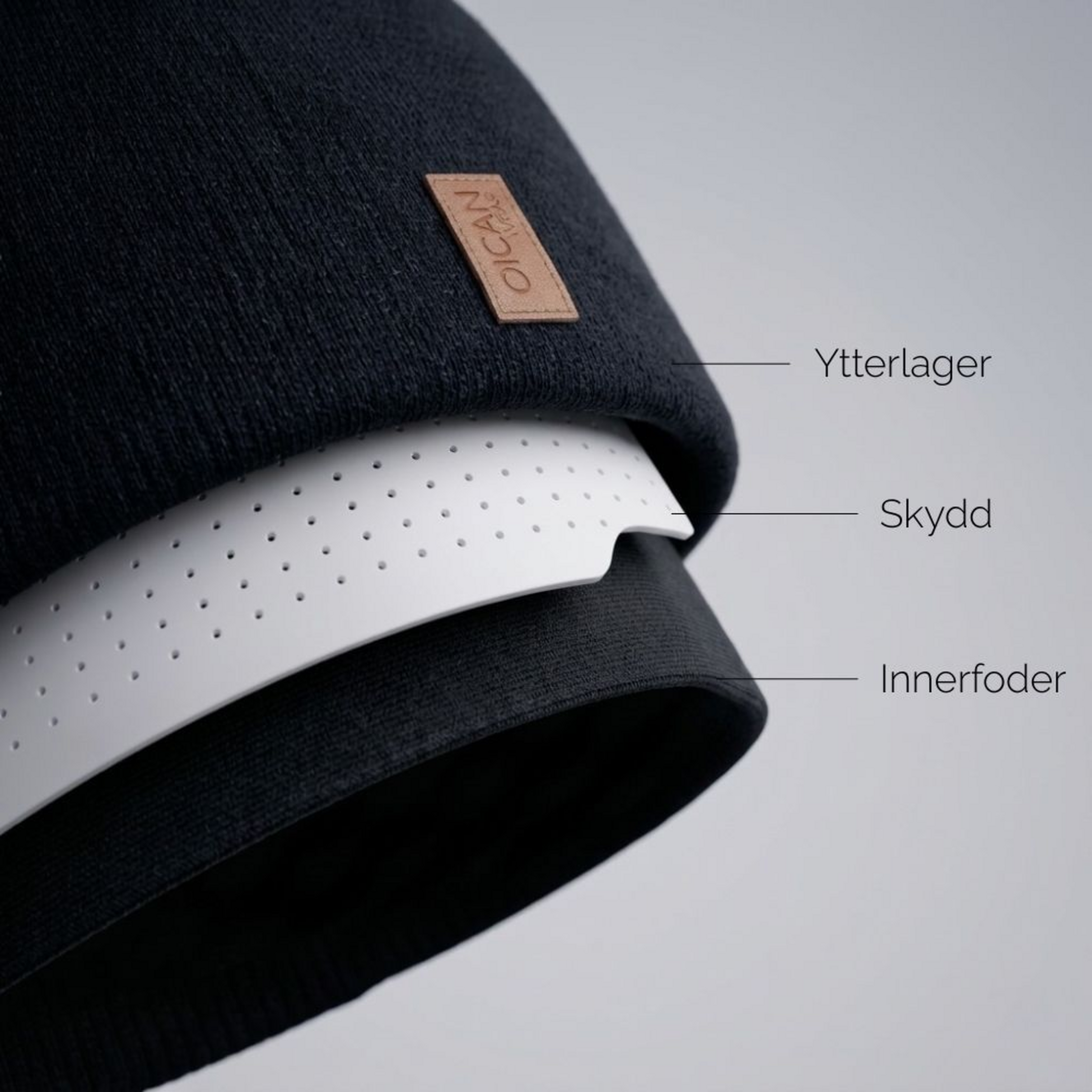 OICAN WEAR, Safehat Stickad Ull Vuxen