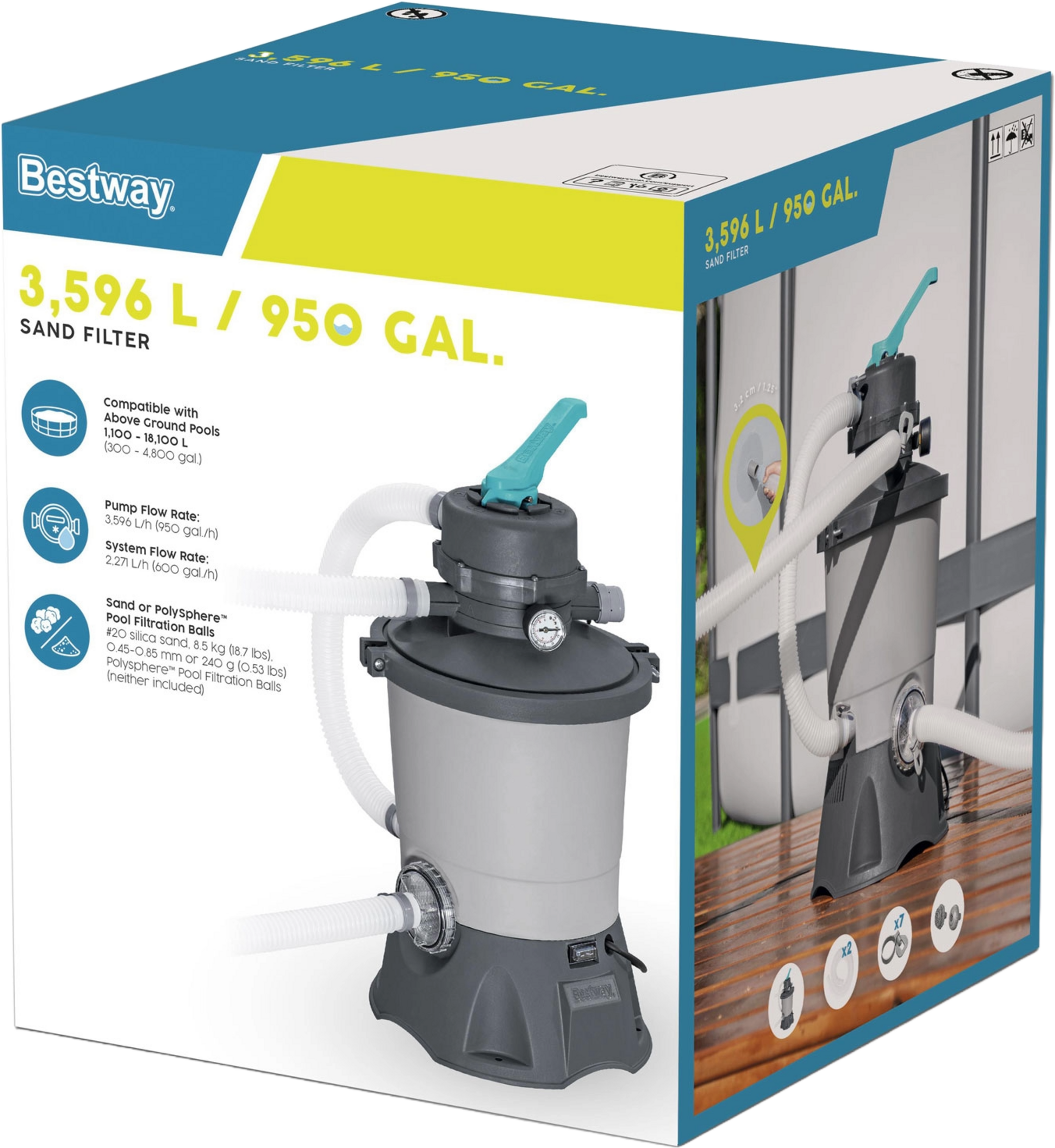BESTWAY, Sandfilterpump 3596l/h