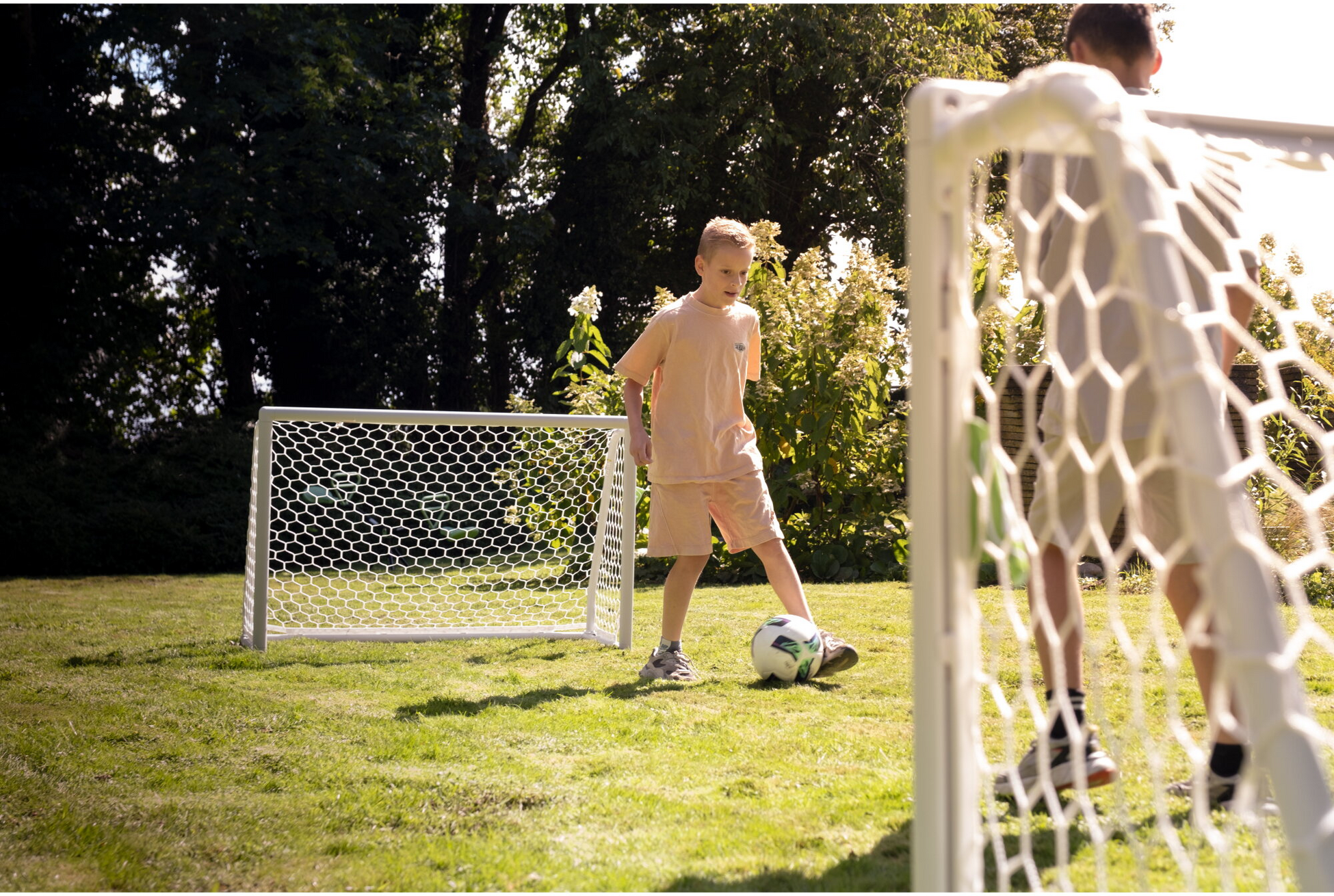 EXIT, Scala Fotbollsm&aring;l Av Aluminium 120x80cm - Vit