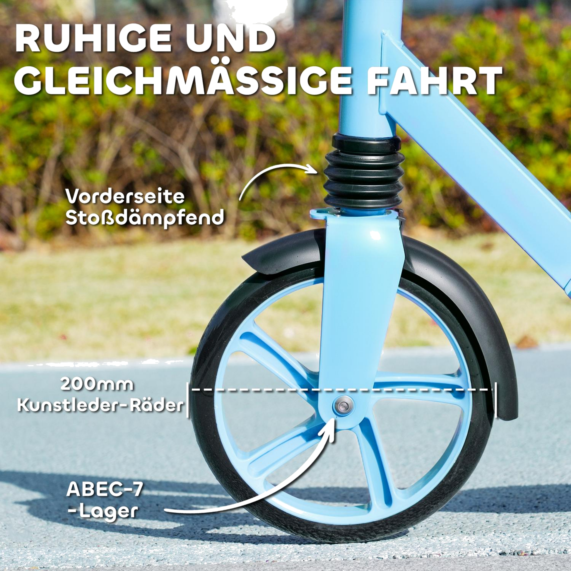 NORTHIX, Scooter Children's Foldable Children's Scooter With Adjustable Handlebar Height, 2 Large Wheels, Rea